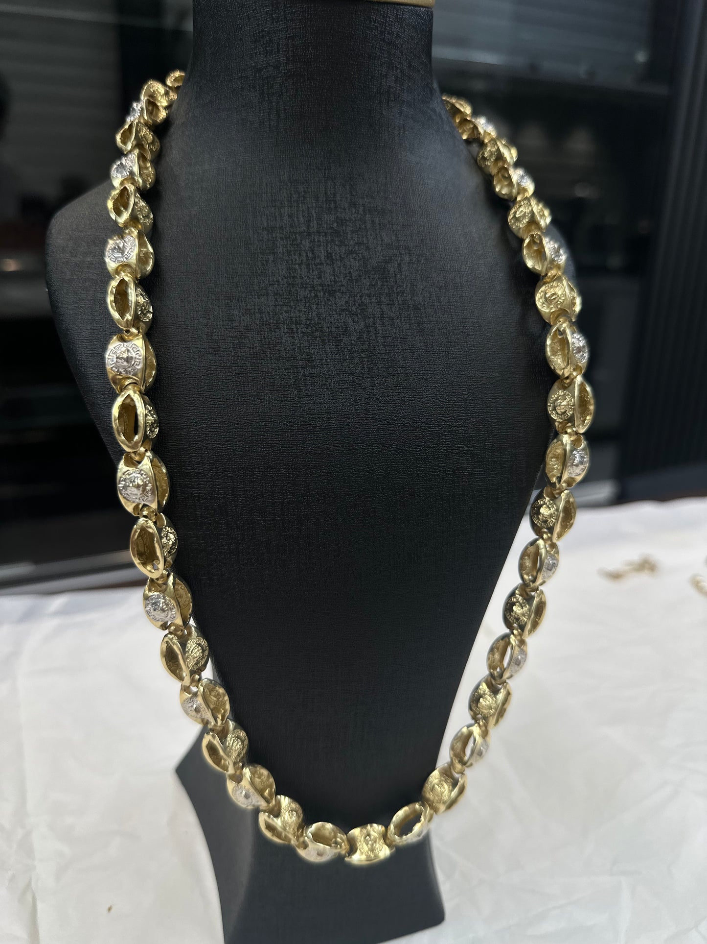 14K Gouden Medusa Ketting – 65 cm