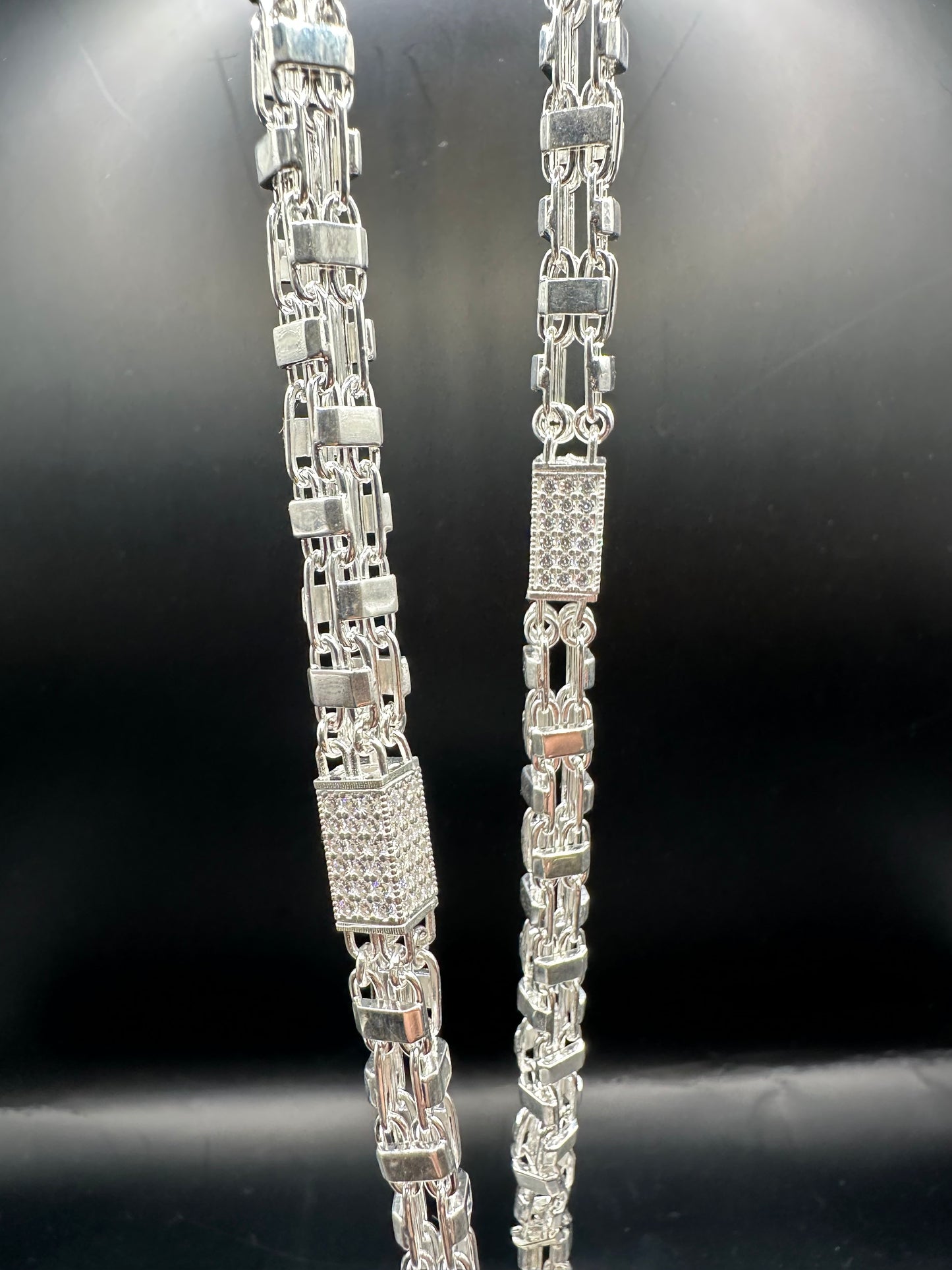 925 Zilveren Iced Magnum Ketting – 70 cm