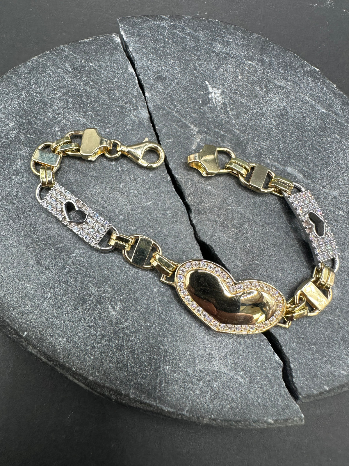 14K Gouden Armband met Zirkonia – 15 cm | 5,4 mm