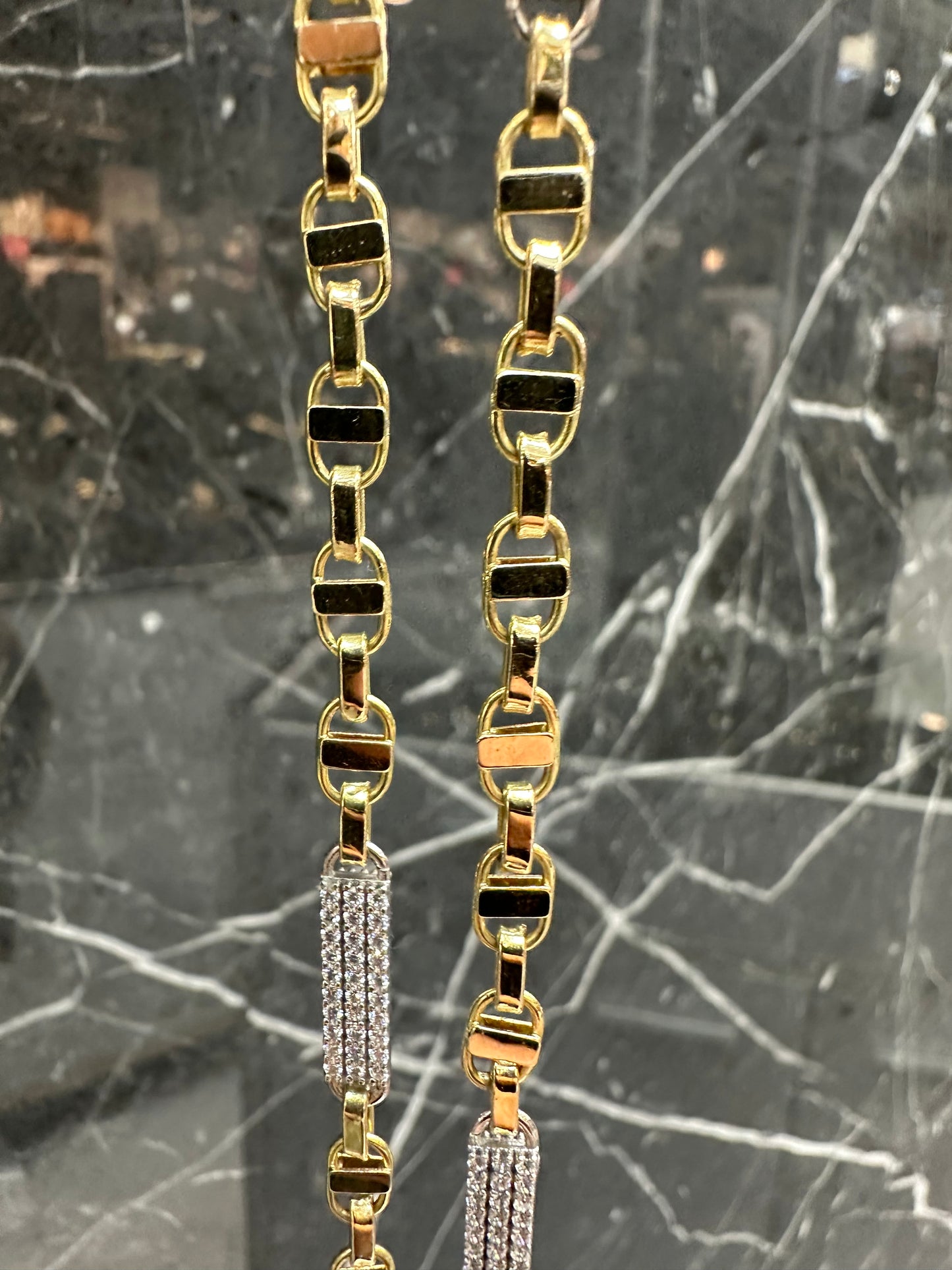 Prachtige 14K Gouden Kingsly Ketting – Bezet met Zirkonia | 5 mm | 70 cm