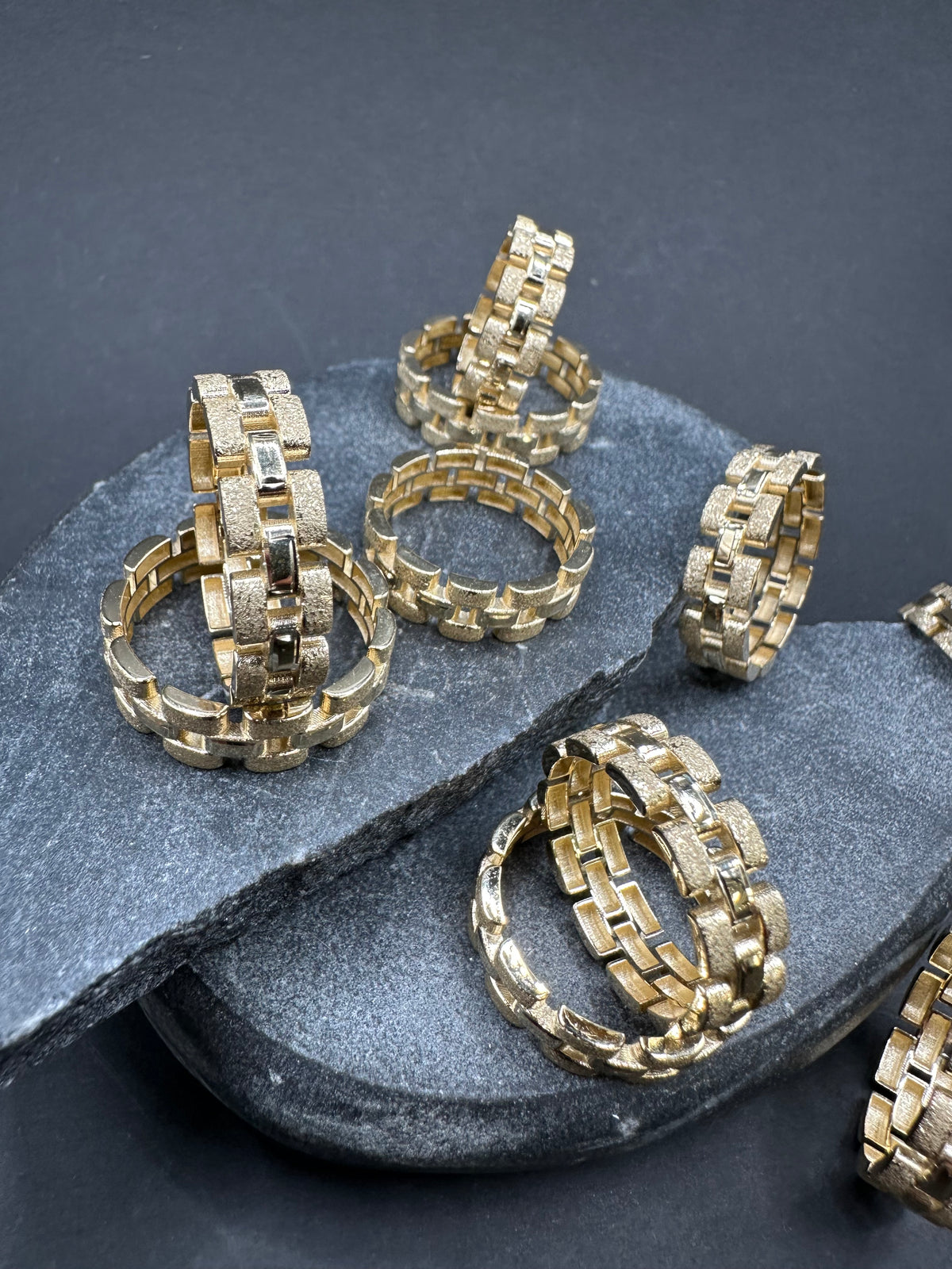 14K Gouden Rollie Schakelring