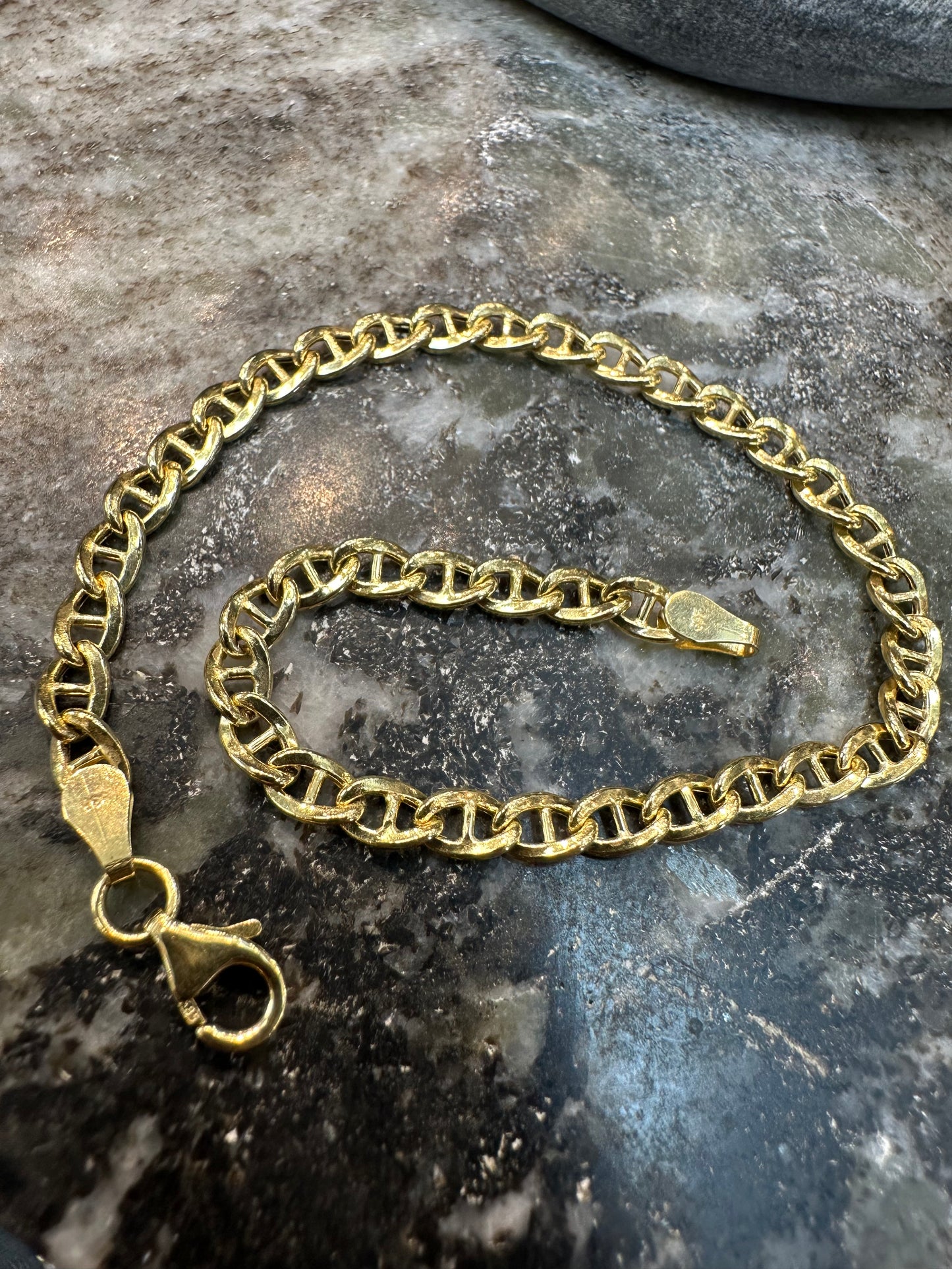 Prachtige 14K Gouden Schakel Armband – 20 cm | 4 mm | Tijdloos & Elegant