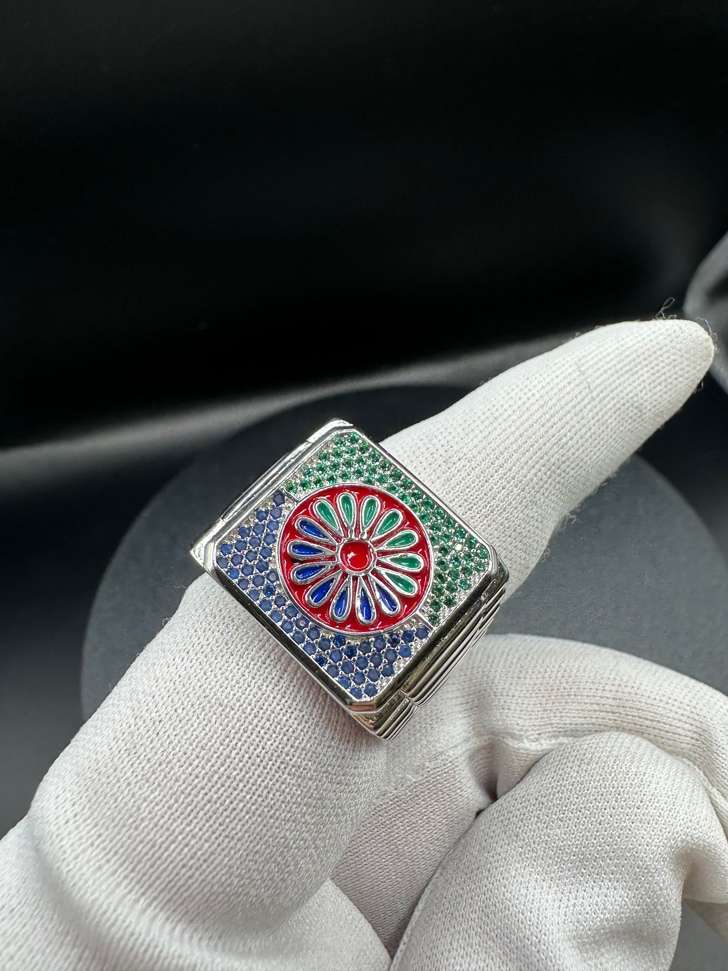 Schitterende 925 Zilveren Roma en Sinti Ring – Maat 20