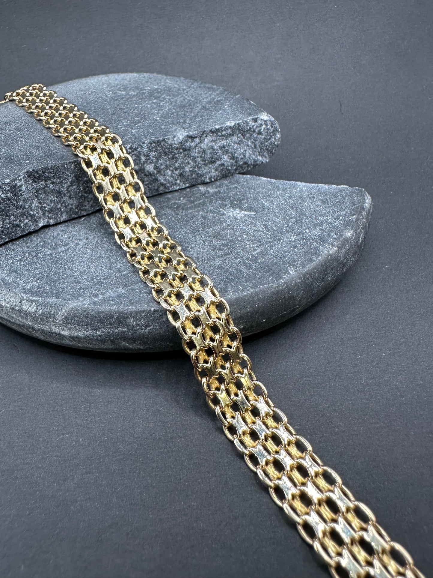 14K Gouden Bismarck Armband – 21 cm