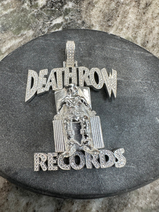 Prachtige 925 Zilveren Death Row Records Hanger – Iced met Zirkonia