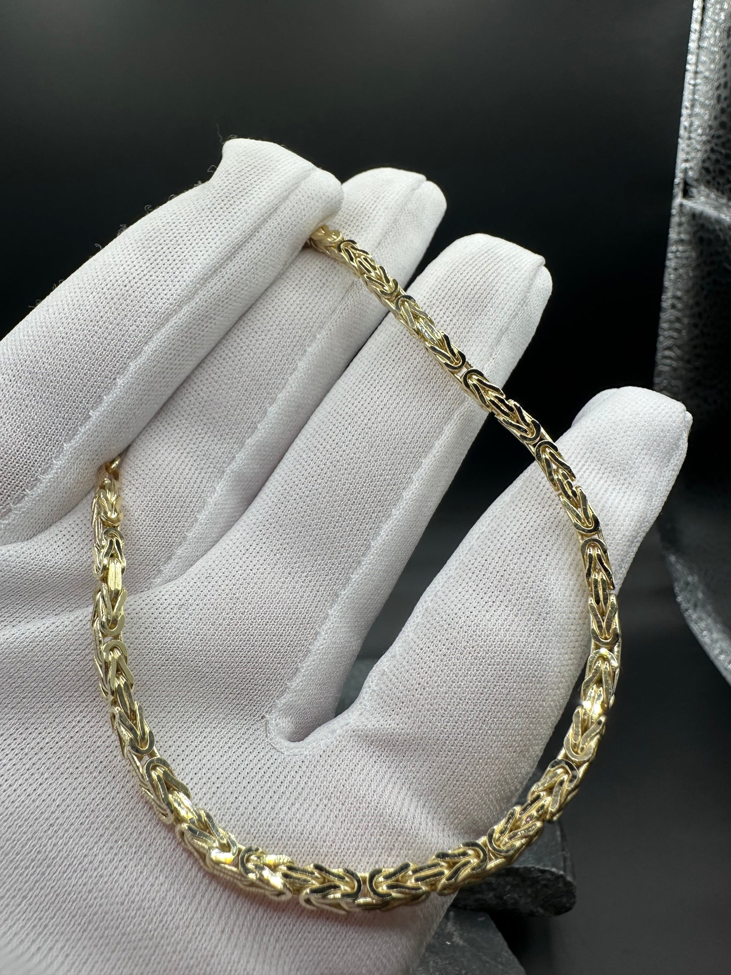 Prachtige 14K Gouden Byzantijnse Koningsarmband – 3 mm Luxe & Tijdloos