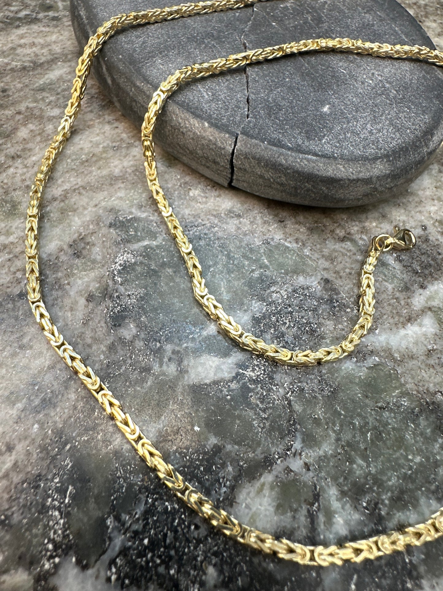 Prachtige 14K Gouden Byzantijnse Koningsketting | 2,5 mm | Elegant & Sterk