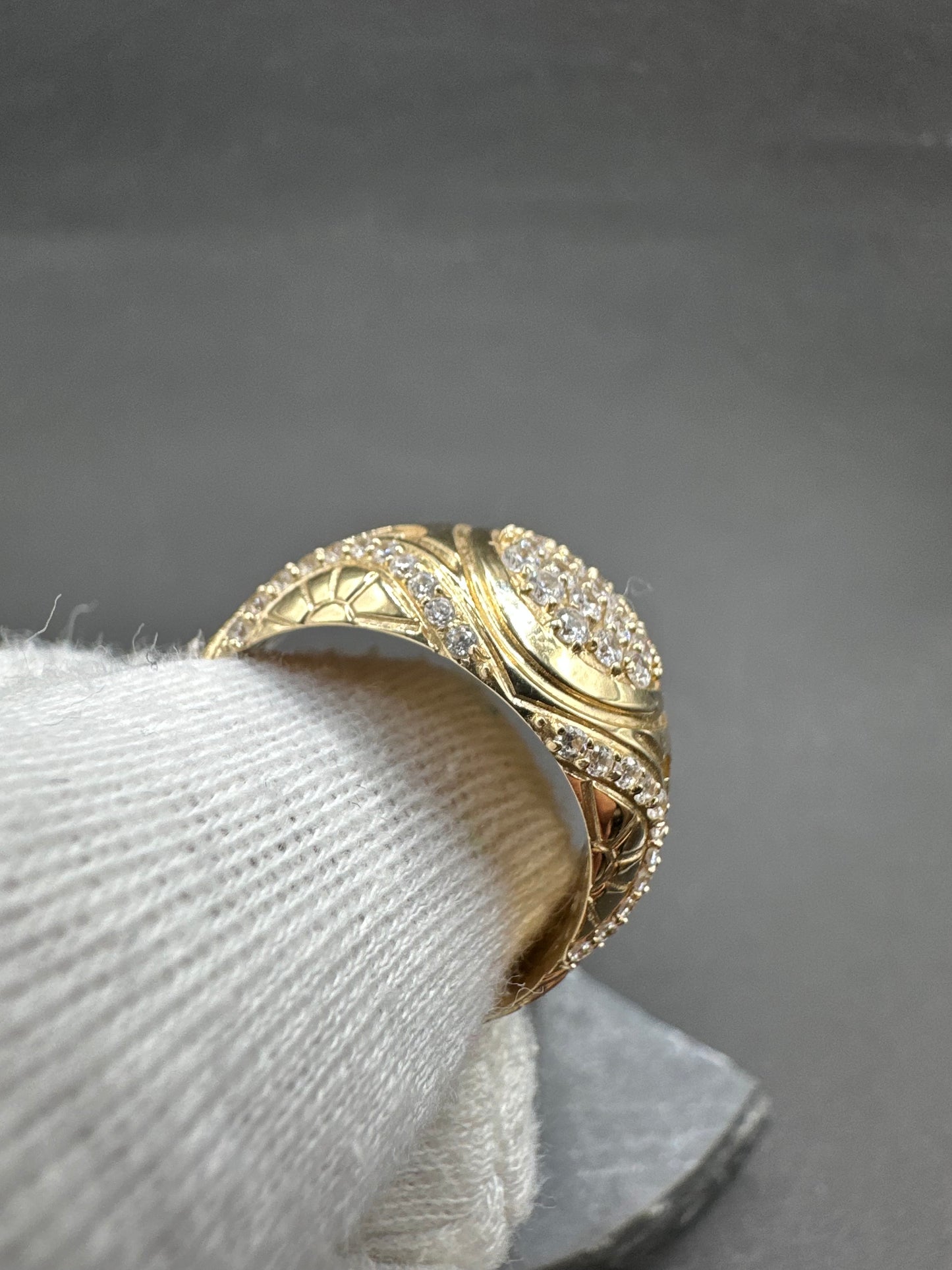 14K Gouden Toto Ring met Zirkonia – Maat 20