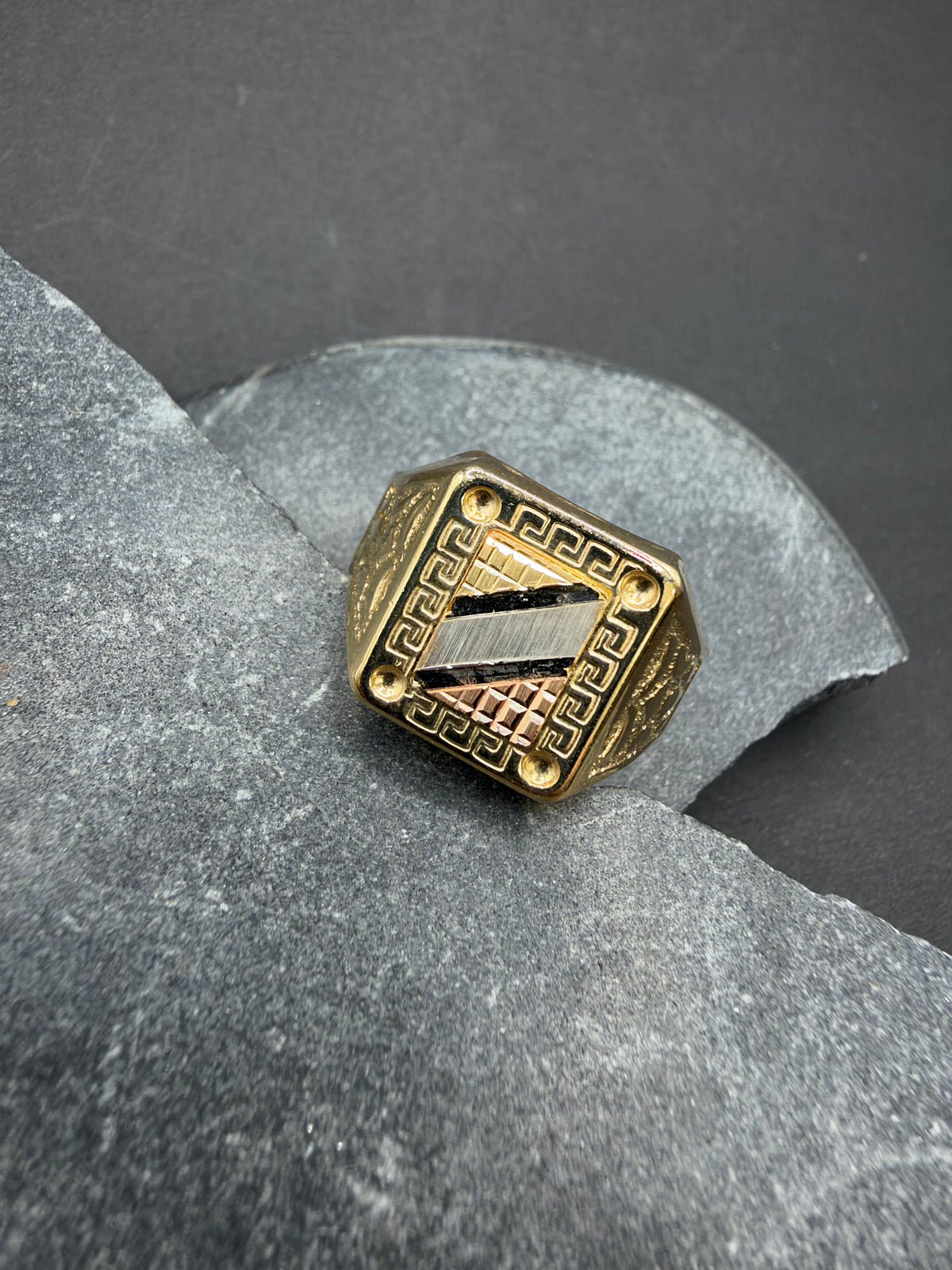 14K Gouden Tricolor Ring – Maat 22