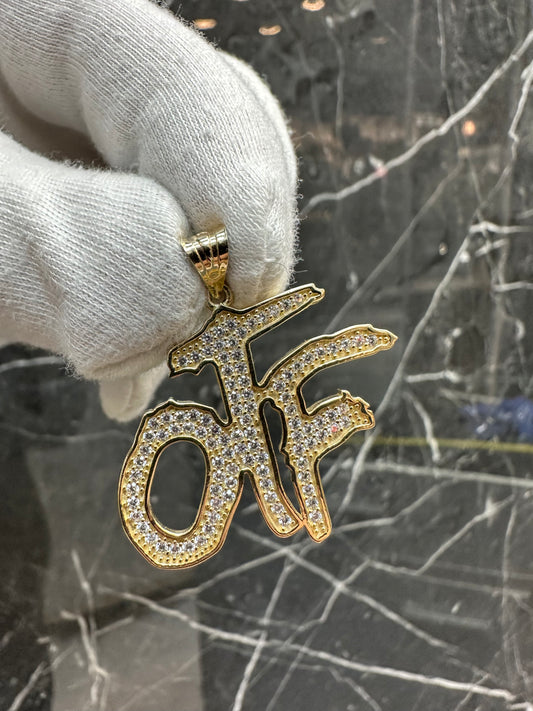 14K Gouden OTF Hanger met Zirkonia