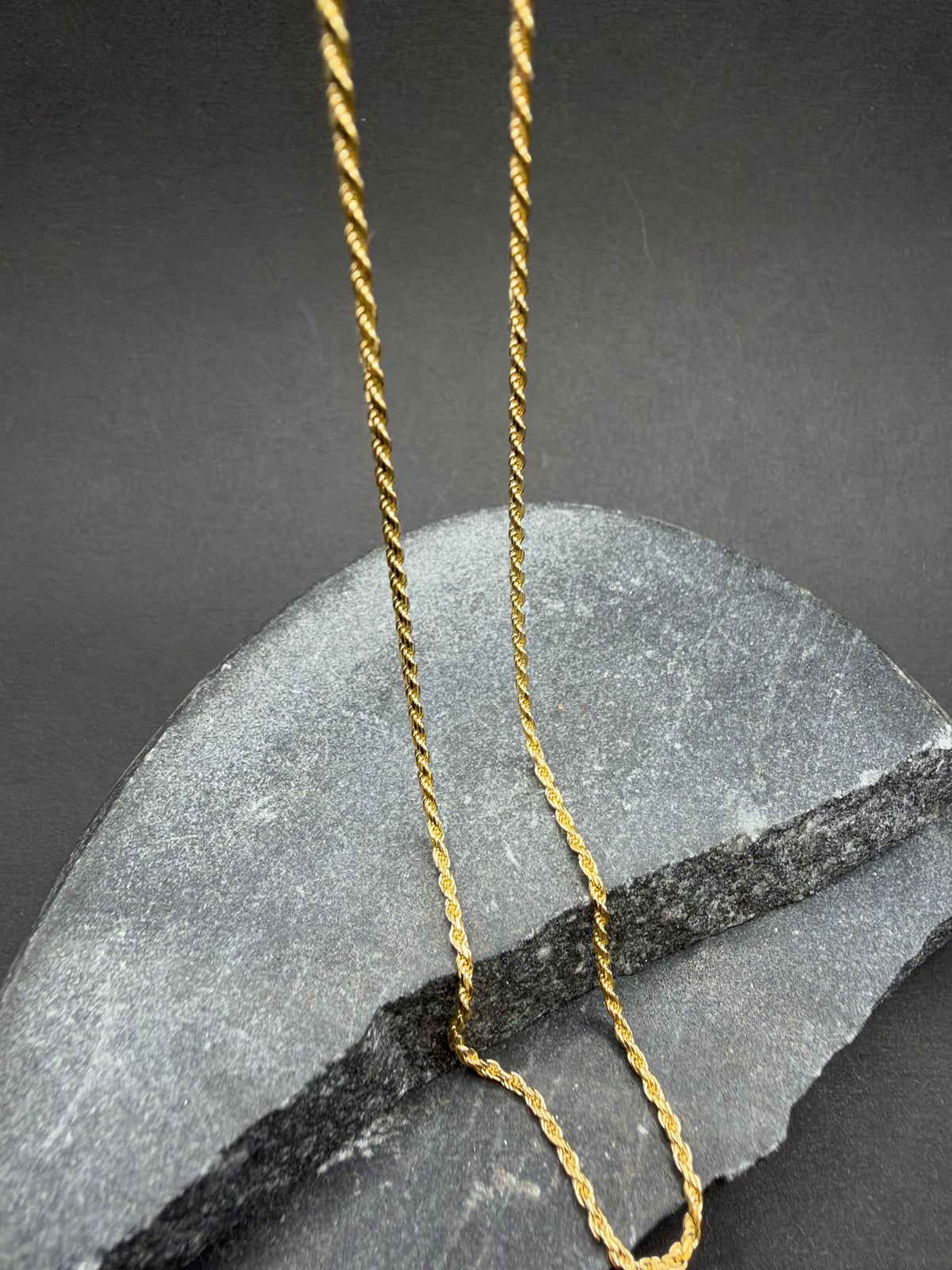 14K Massieve Diamond Cut Rope Ketting – 1,3 mm