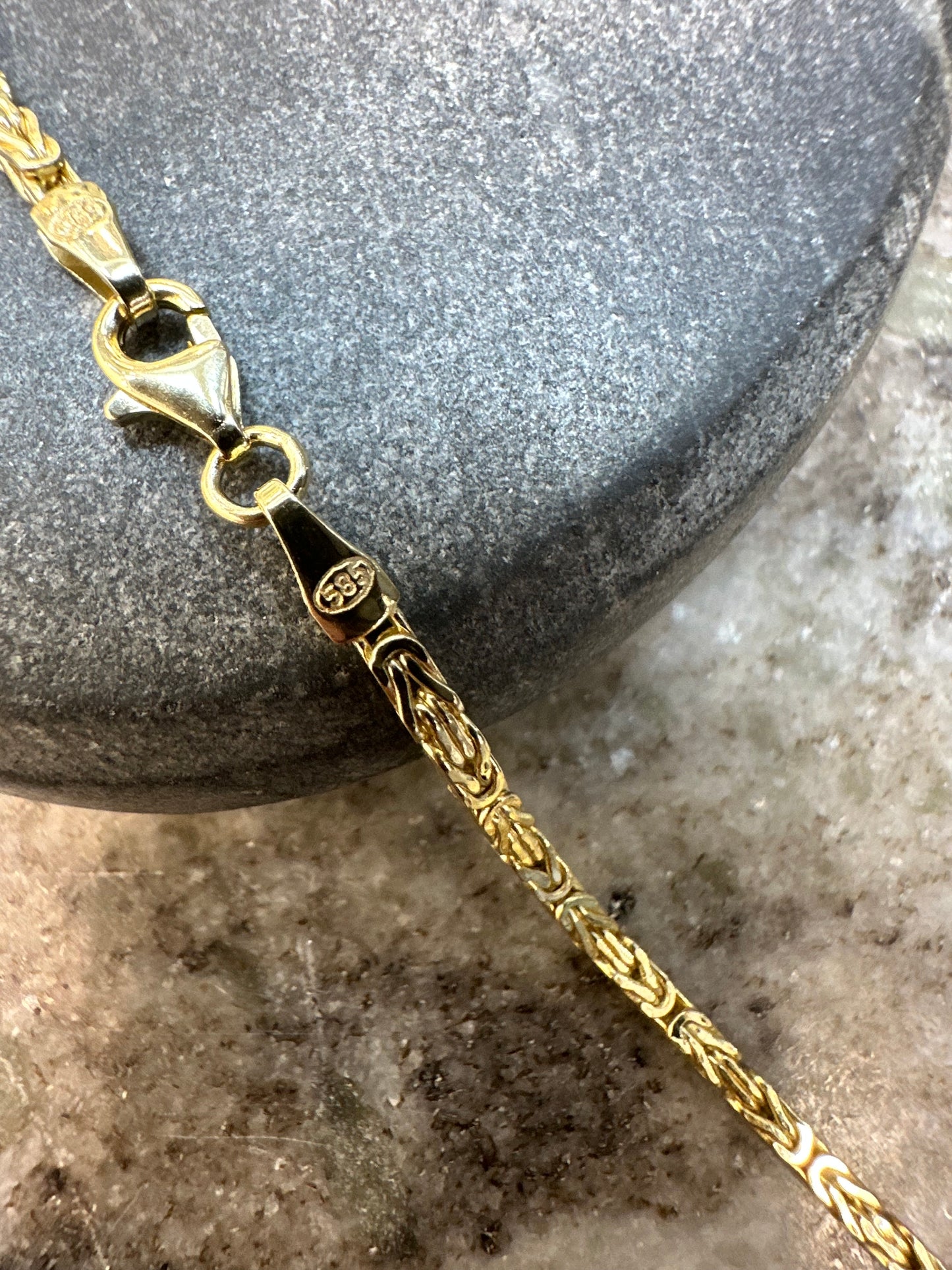 Prachtige 14K Gouden Byzantijnse Koningsketting| 2 mm | Subtiel & Elegant