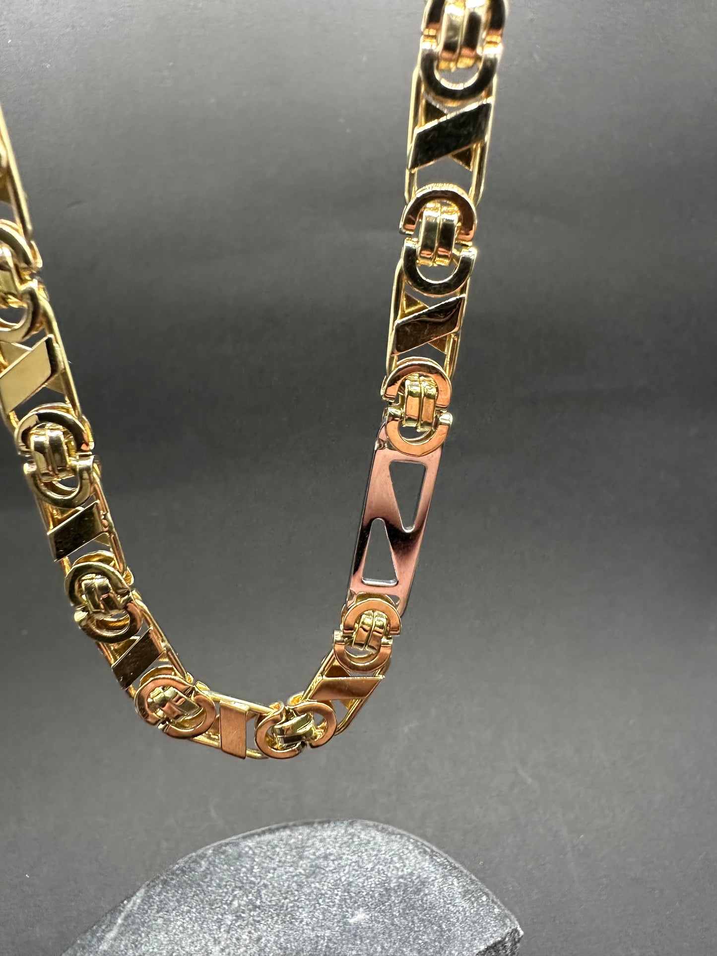 14K Gouden Bicolor Valentino Ketting – 70 cm