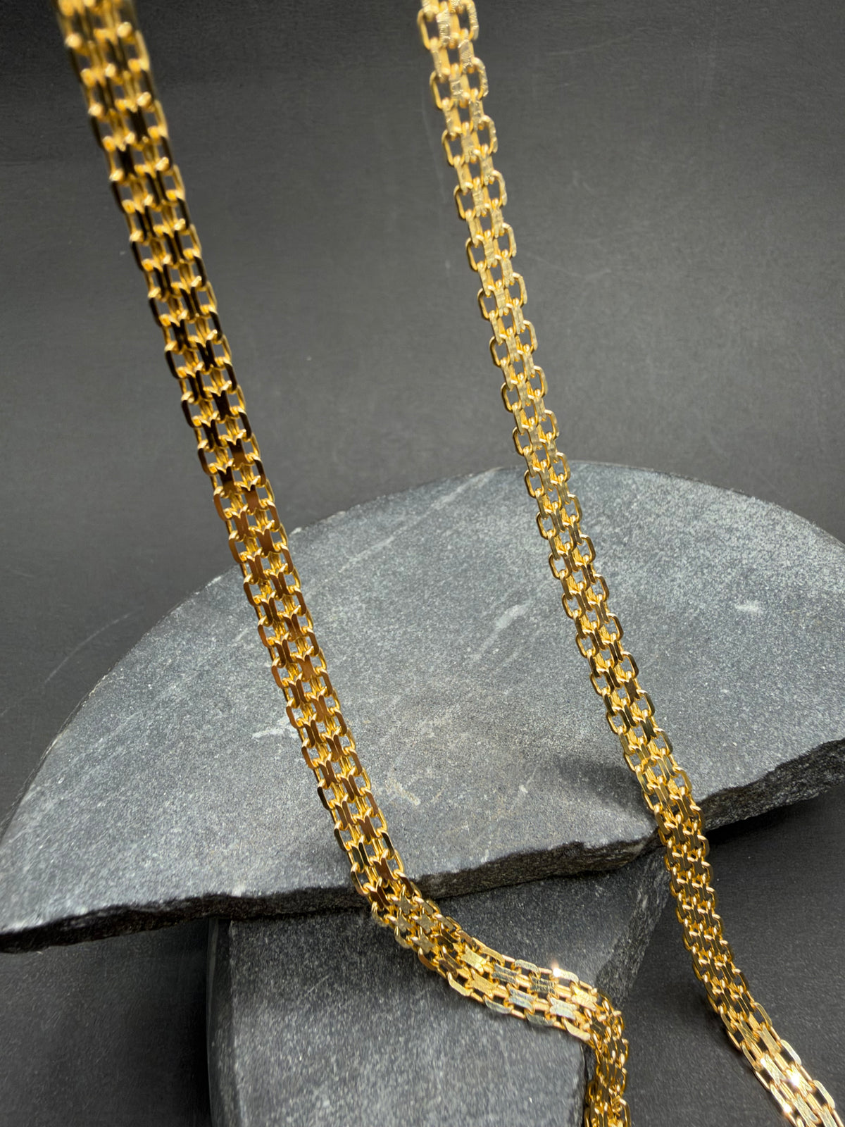 14K Gouden Massieve Bismarck Collier – 51 cm – 4,5 mm – Unisex