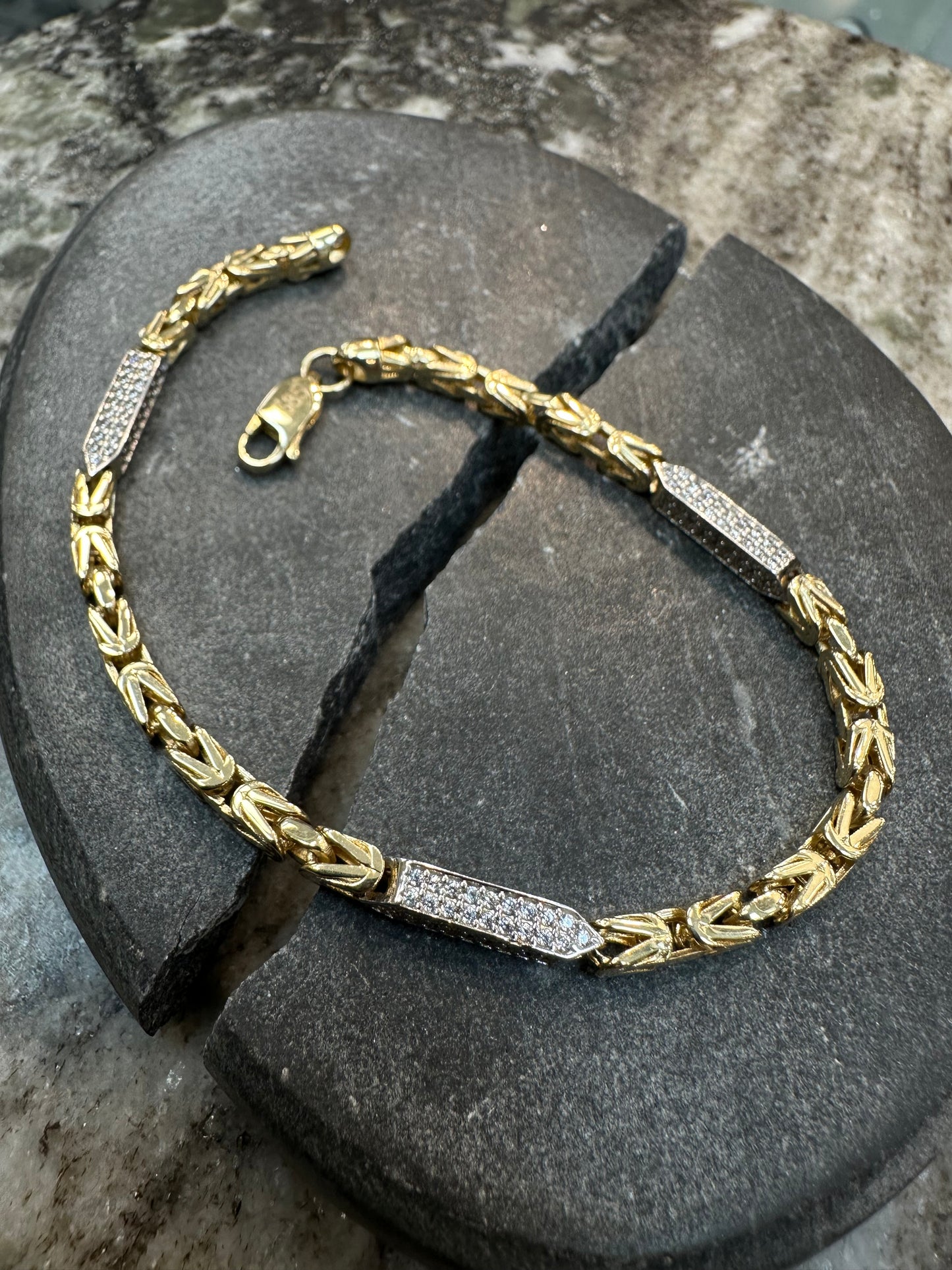 14K Gouden Koningsarmband met Zirkonia – 20,5 cm | 3,2 mm | Luxe & Elegant