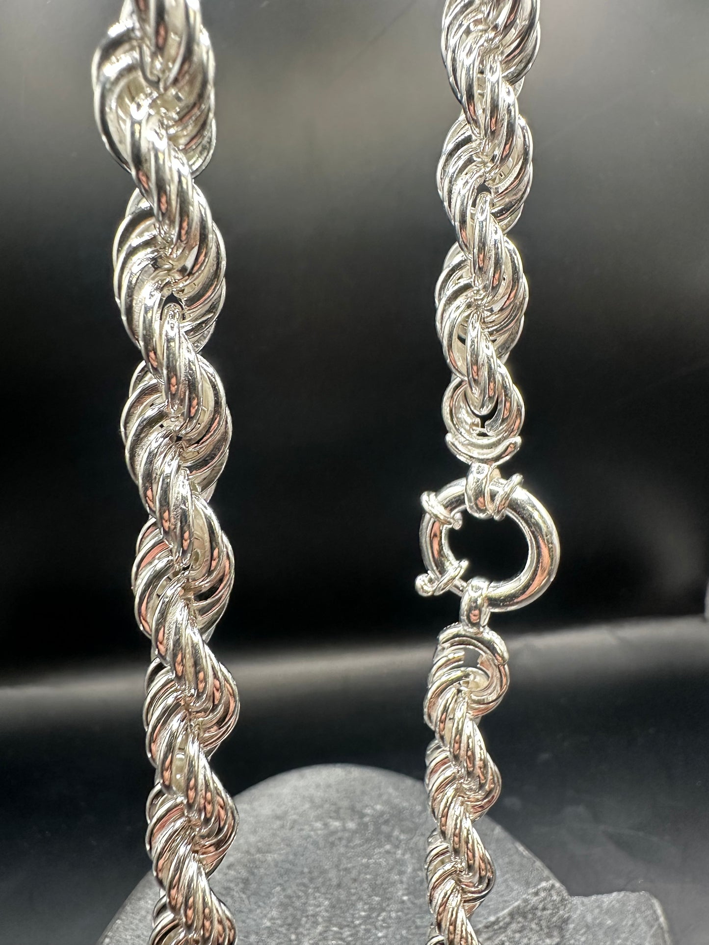 925 Zilveren Rope Chain – 8 mm – 70 cm