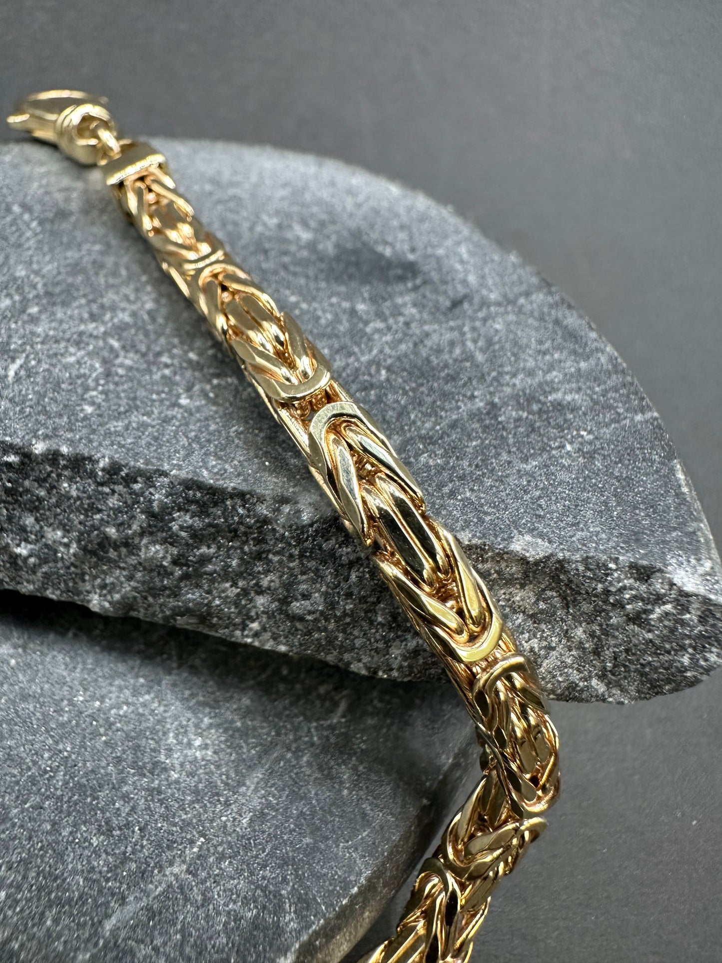 14K Gouden Massieve Koningsarmband – 4,1 mm – 22 cm