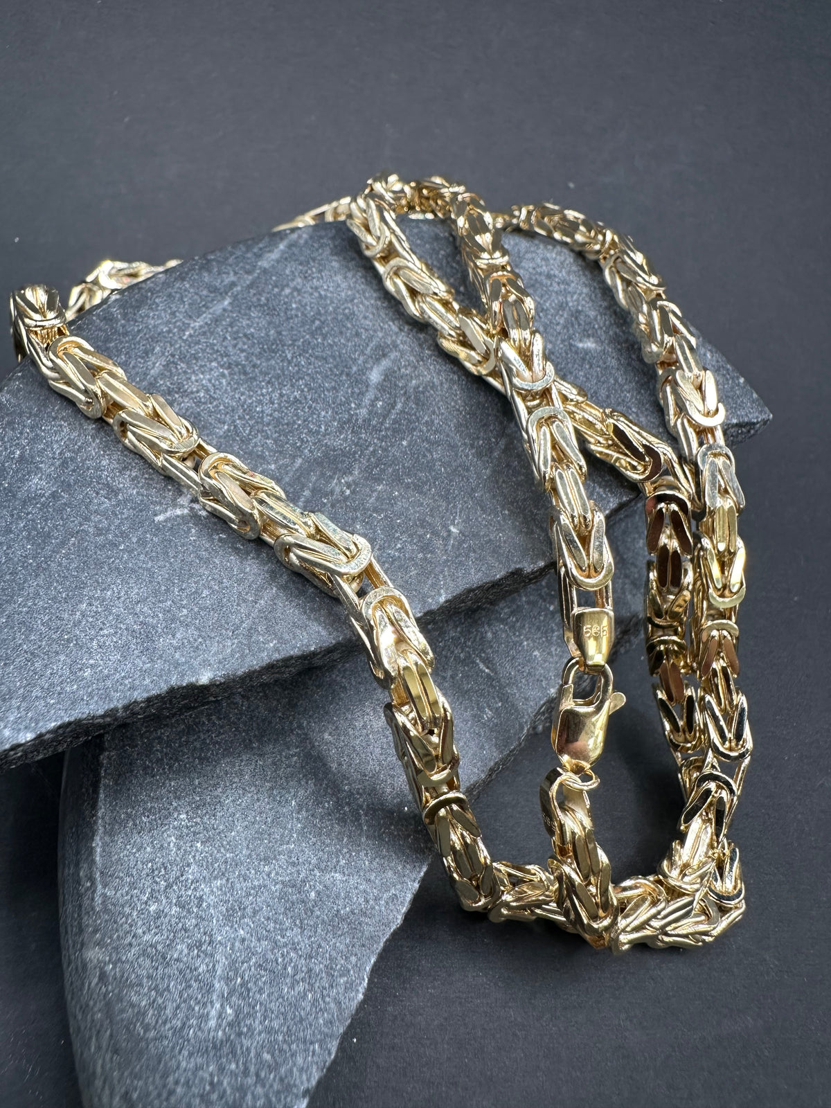 14K Gouden Byzantijnse Koningsketting – 4 mm