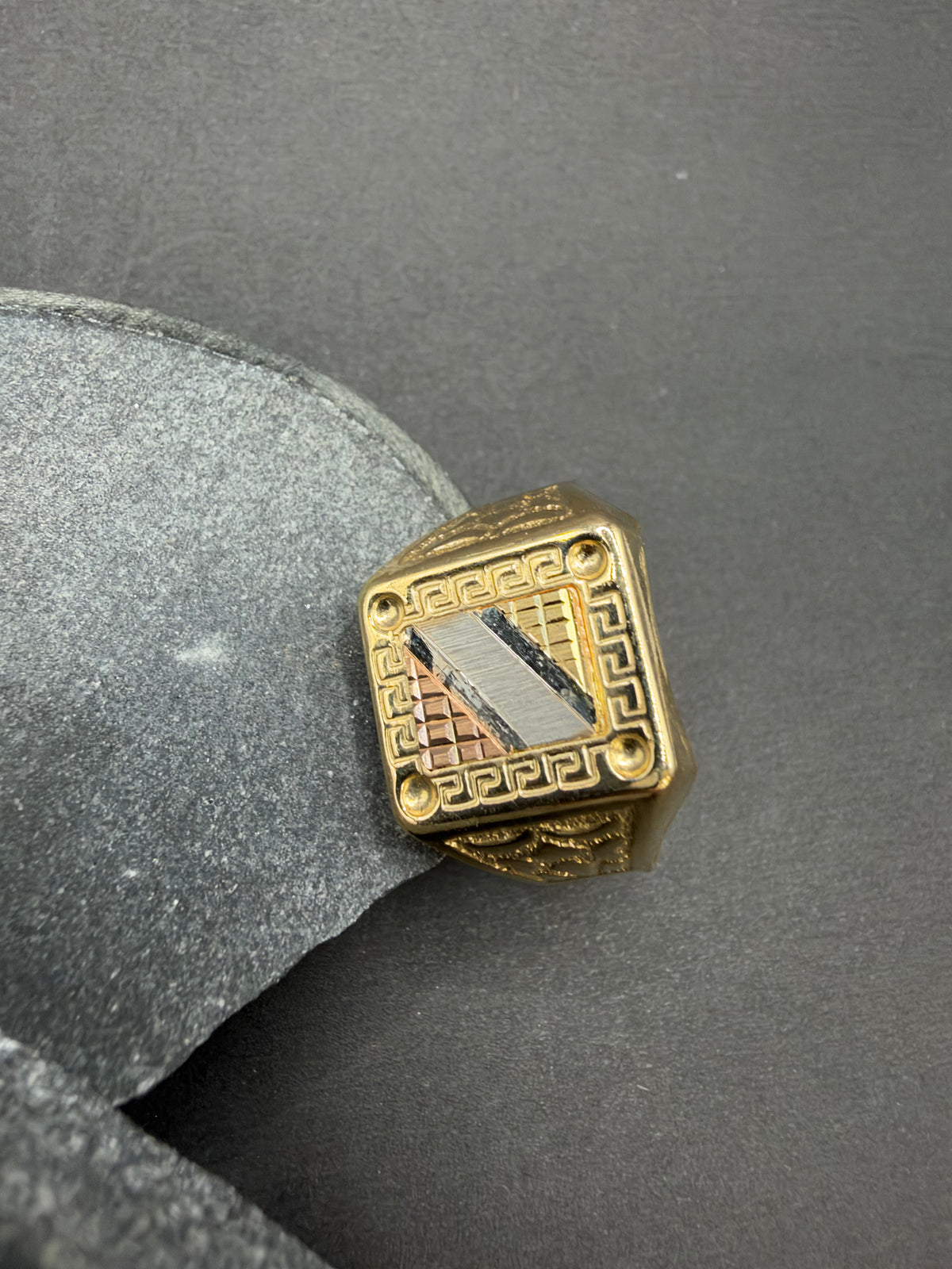 14K Gouden Tricolor Ring – Maat 22