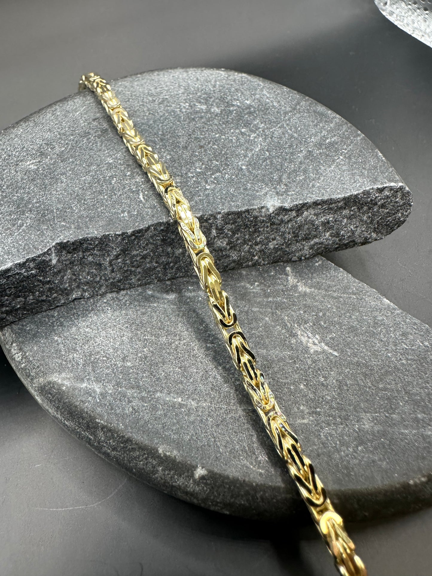 Prachtige 14K Gouden Byzantijnse Koningsarmband – 3 mm Luxe & Tijdloos