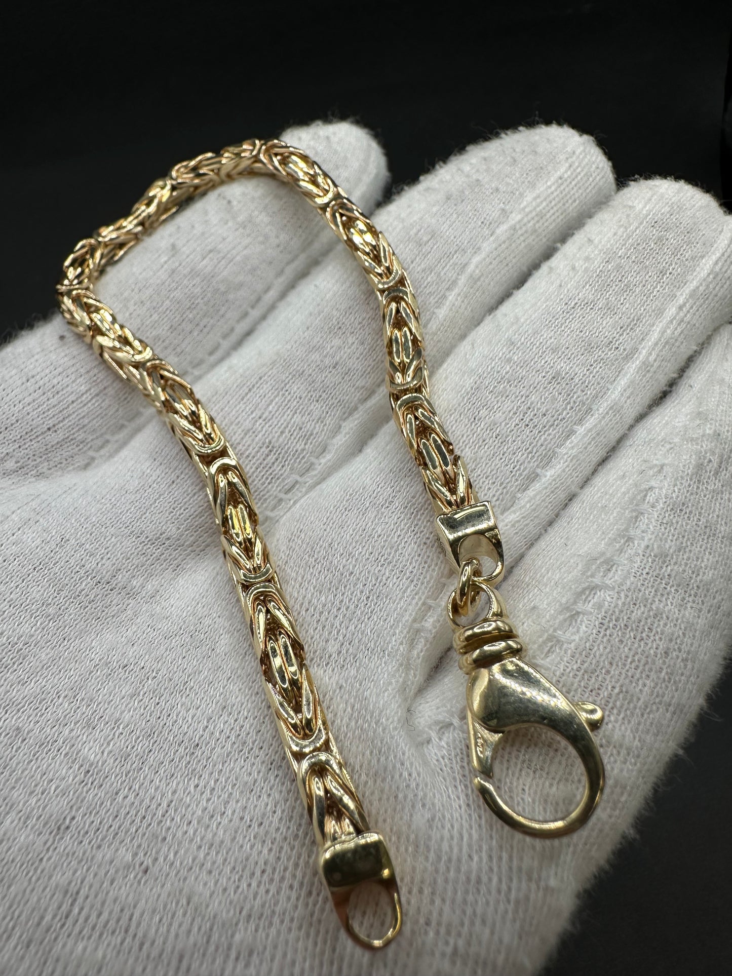 14K Gouden Massieve Koningsarmband – 4,1 mm – 22 cm