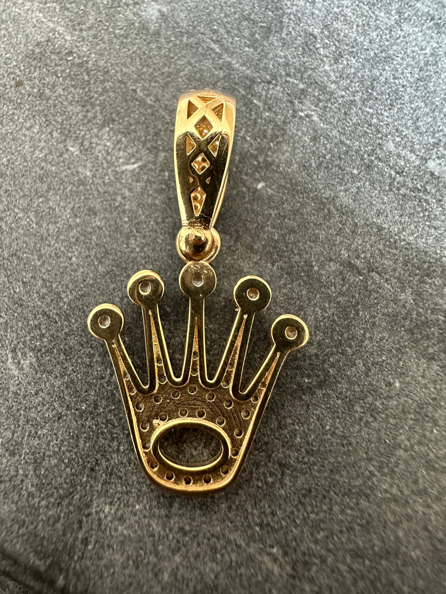 14K Gouden Kroon Ring met Zirkonia – 35 mm