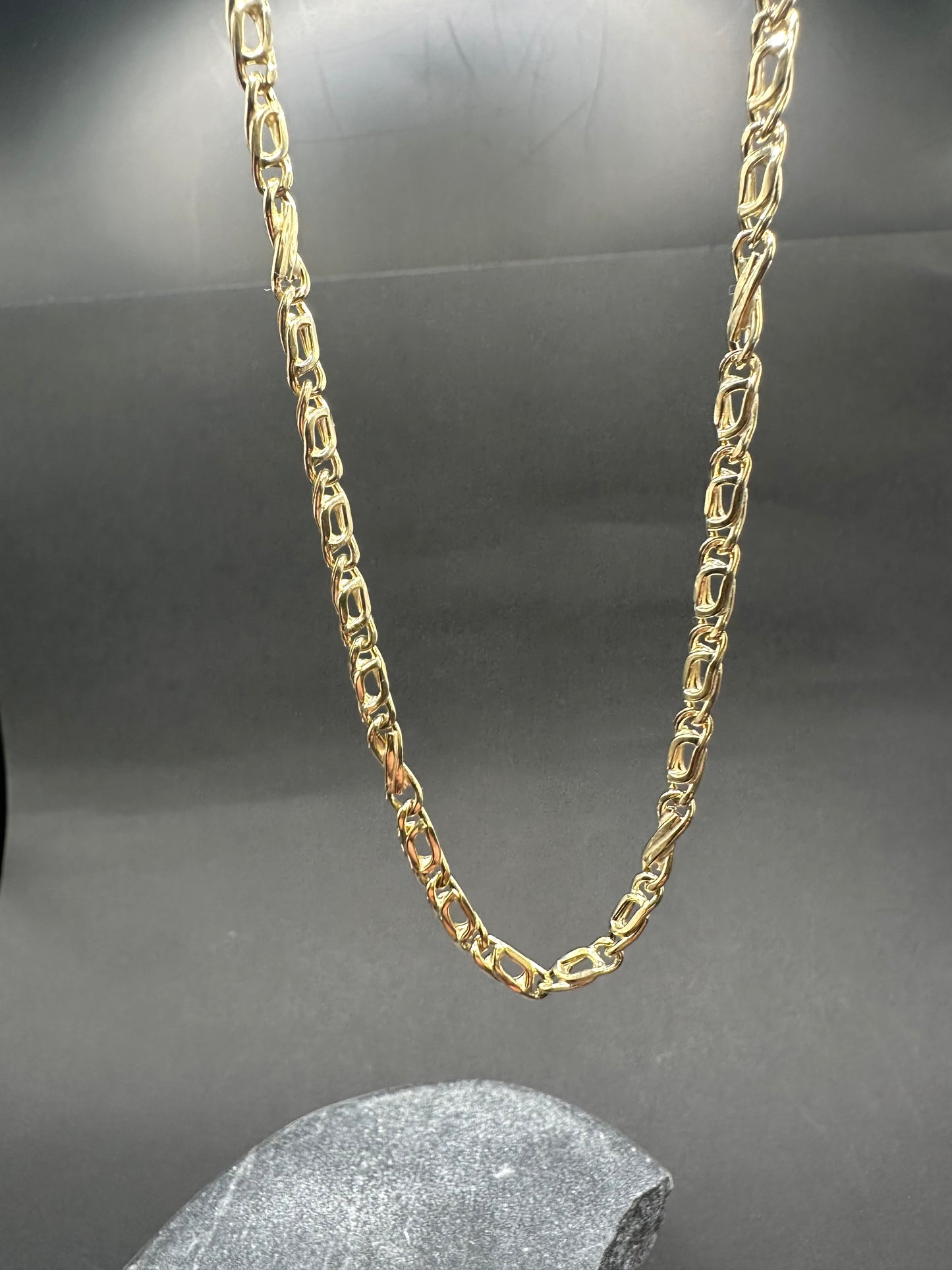 14K Gouden Fantasy Ketting met Valkenoog Schakel – 60 cm