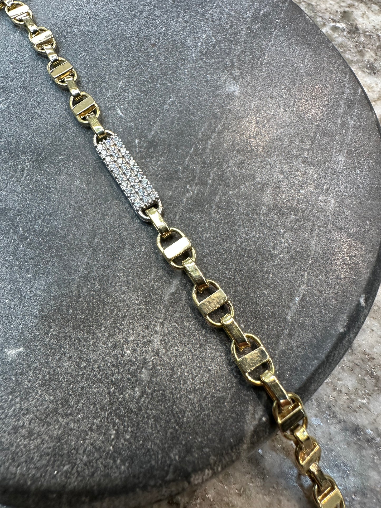 Prachtige 14K Gouden Kingsly Armband – 20 cm | 4,5 mm | Iced met Zirkonia