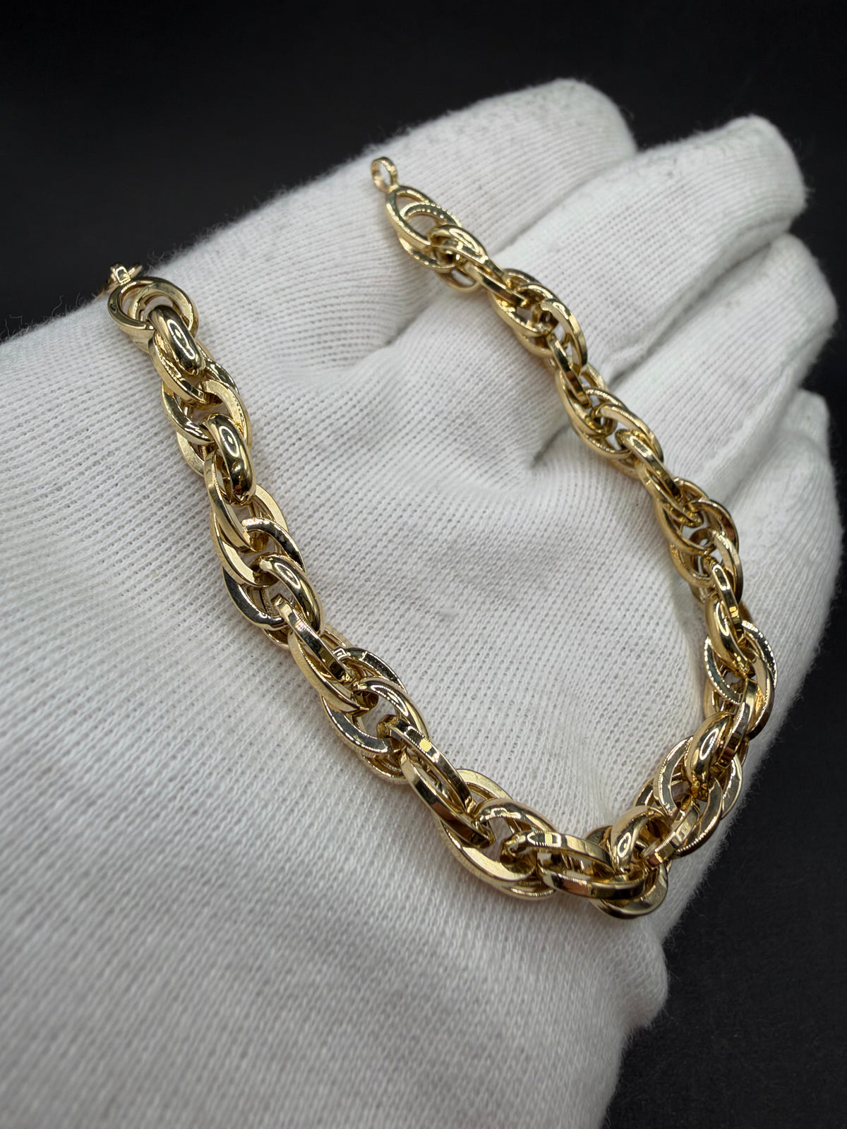 14K Gouden Singapore Armband – 19 cm – 6,5 mm