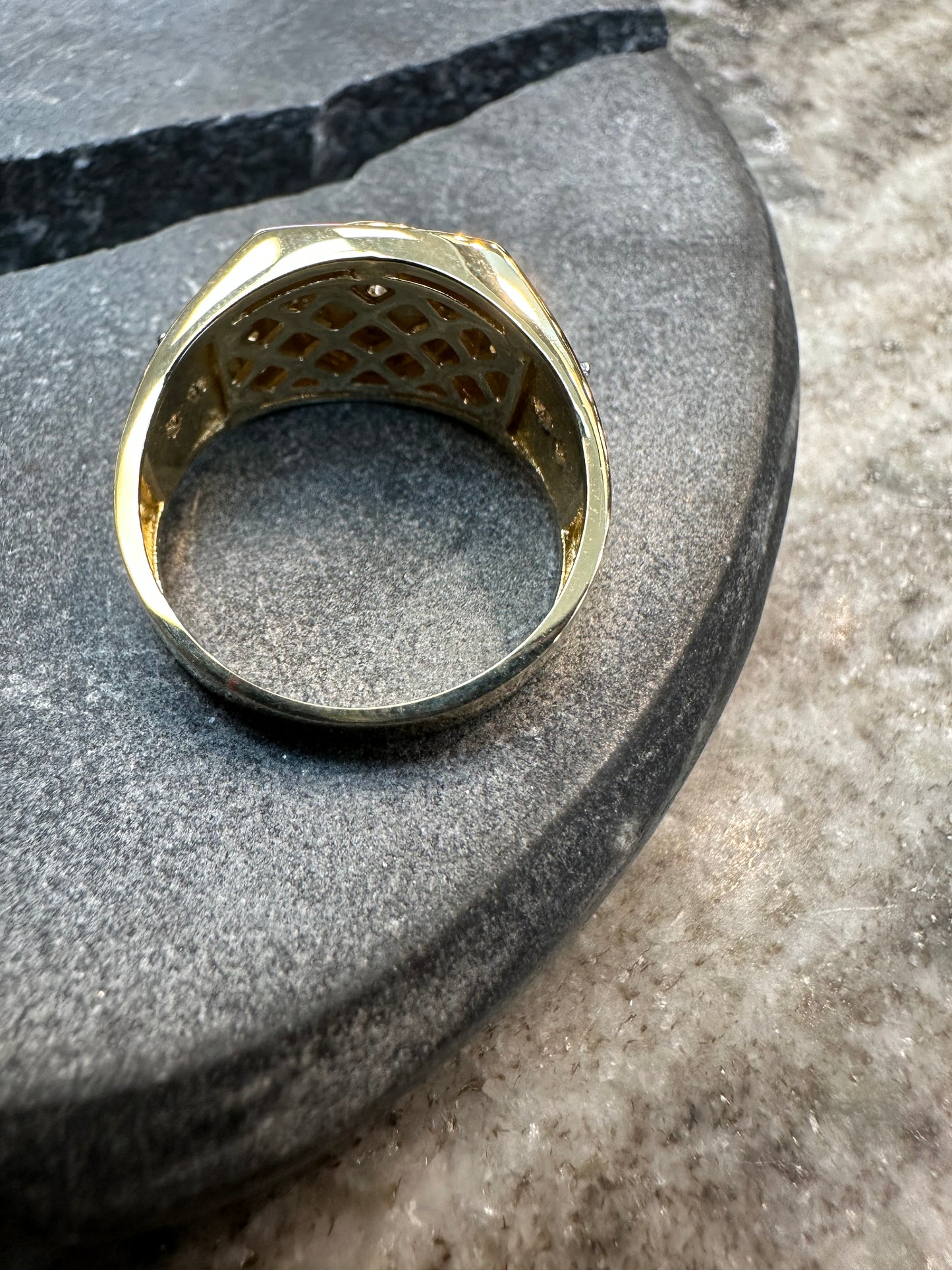 14K Gouden Trio Kroon Ring – Bicolor | Maat 20,5 | Luxe & Koninklijk Design