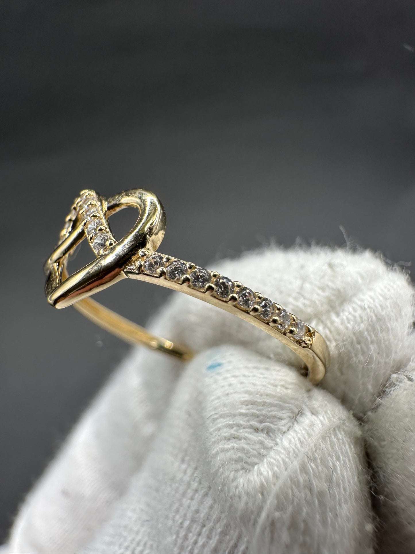 14K Gouden Elegante Hartring – Maat 18,5