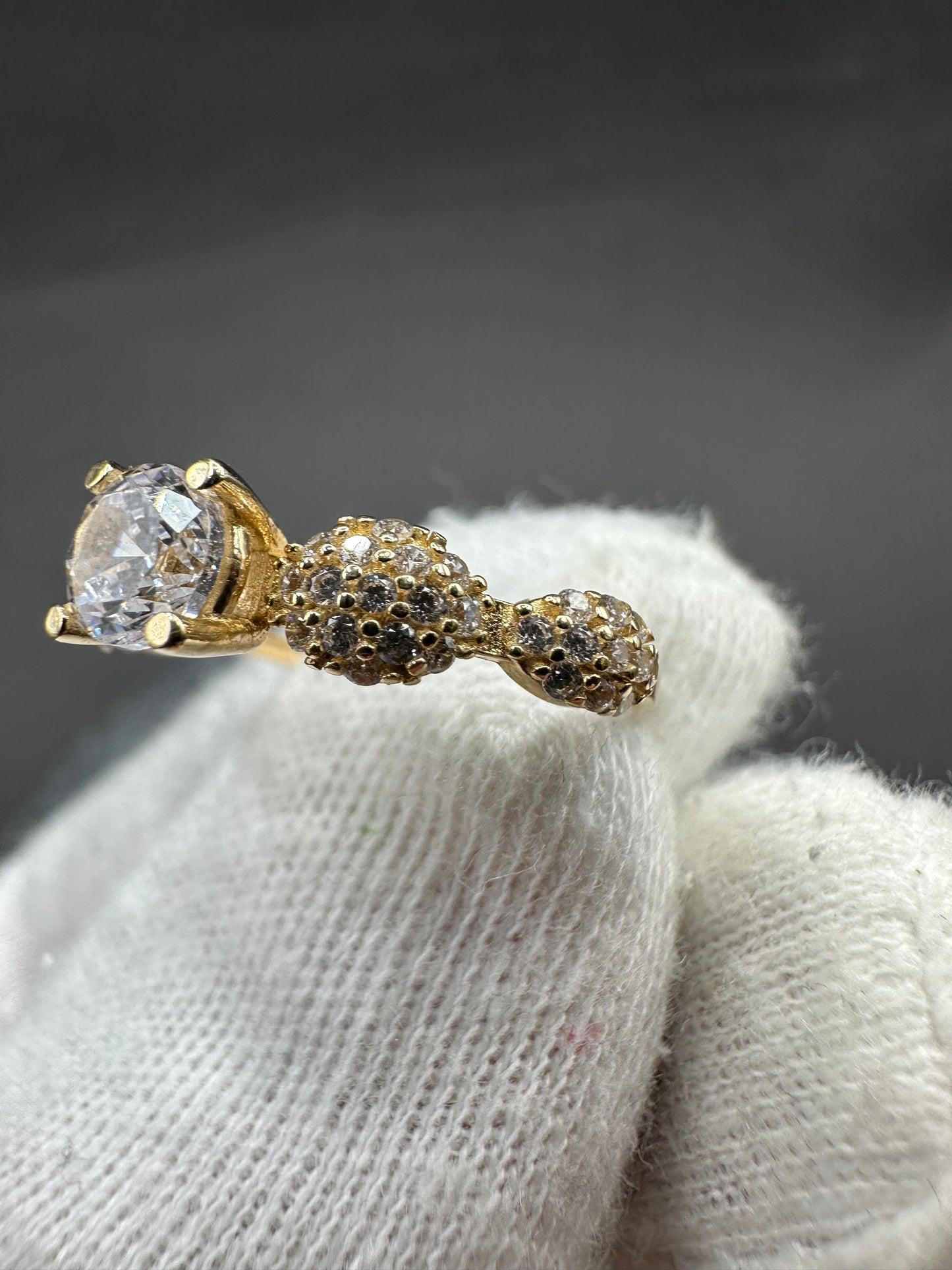 14K Gouden Ring met Zirkonia – Maat 18