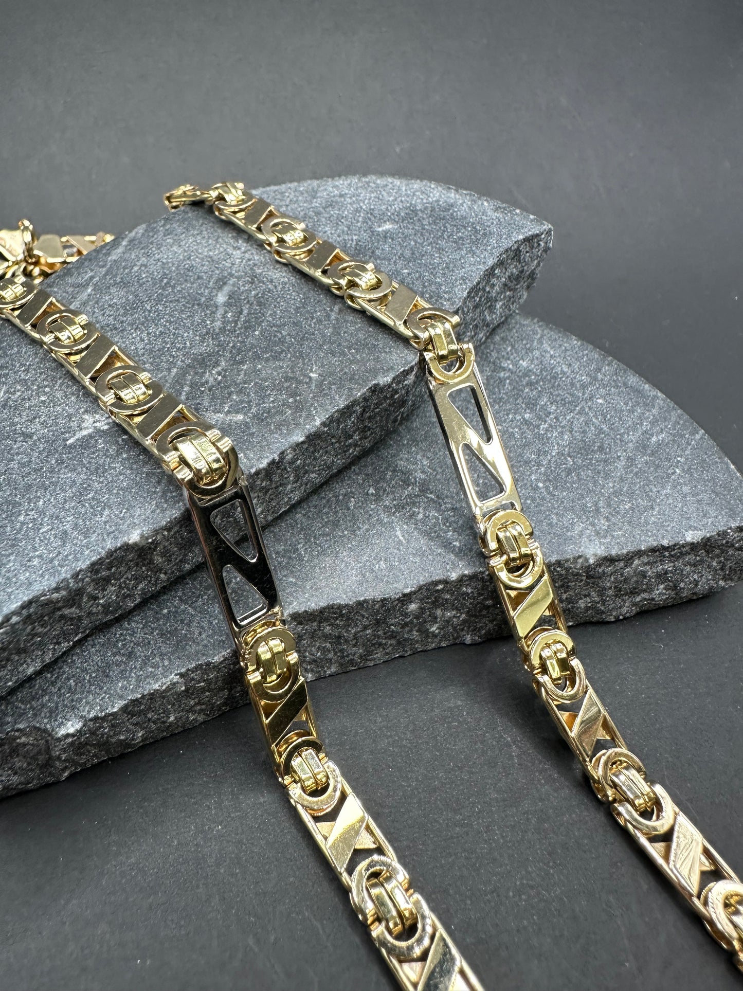 14K Gouden Bicolor Valentino Ketting – 70 cm