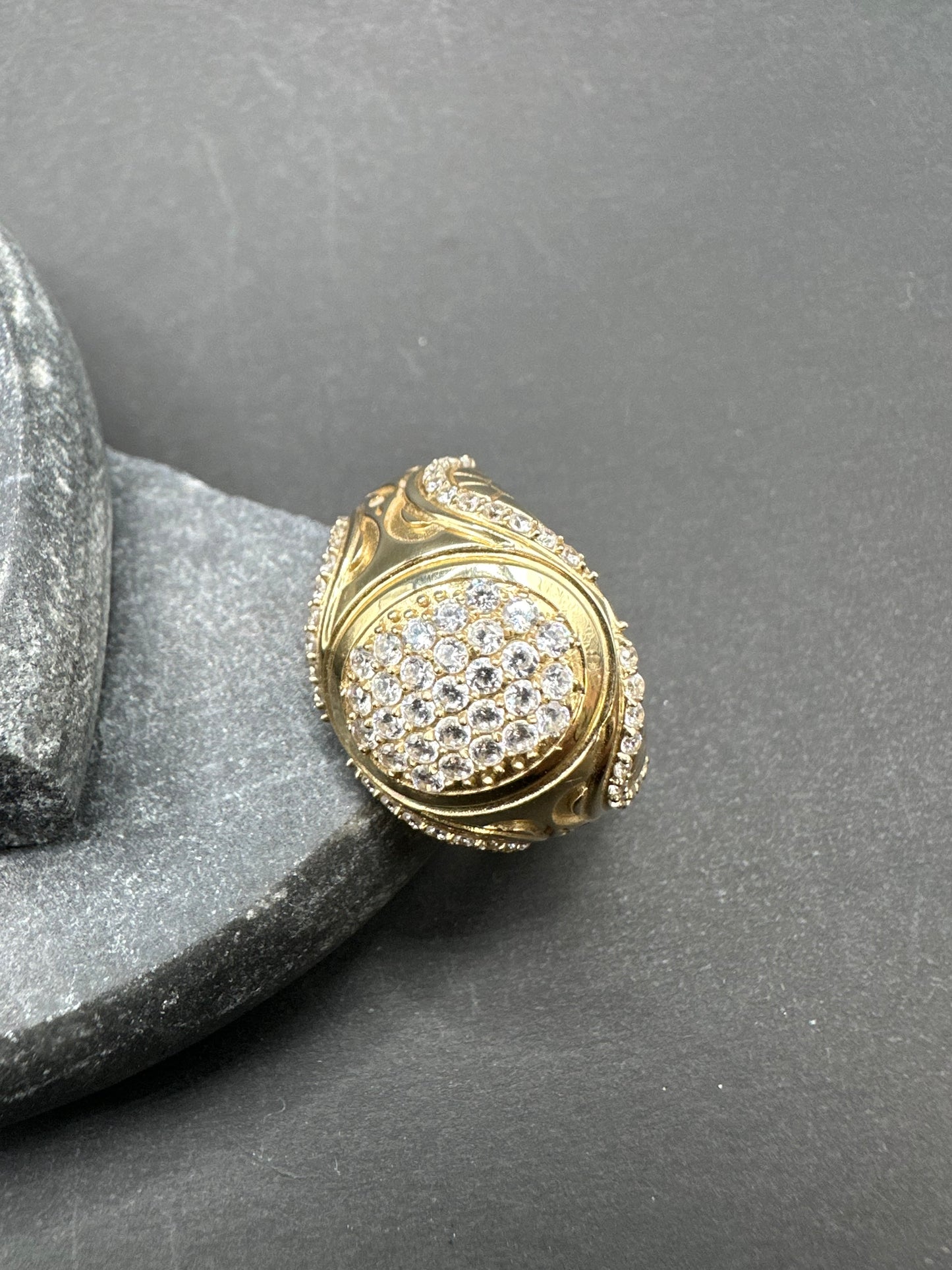 14K Gouden Toto Ring met Zirkonia – Maat 20