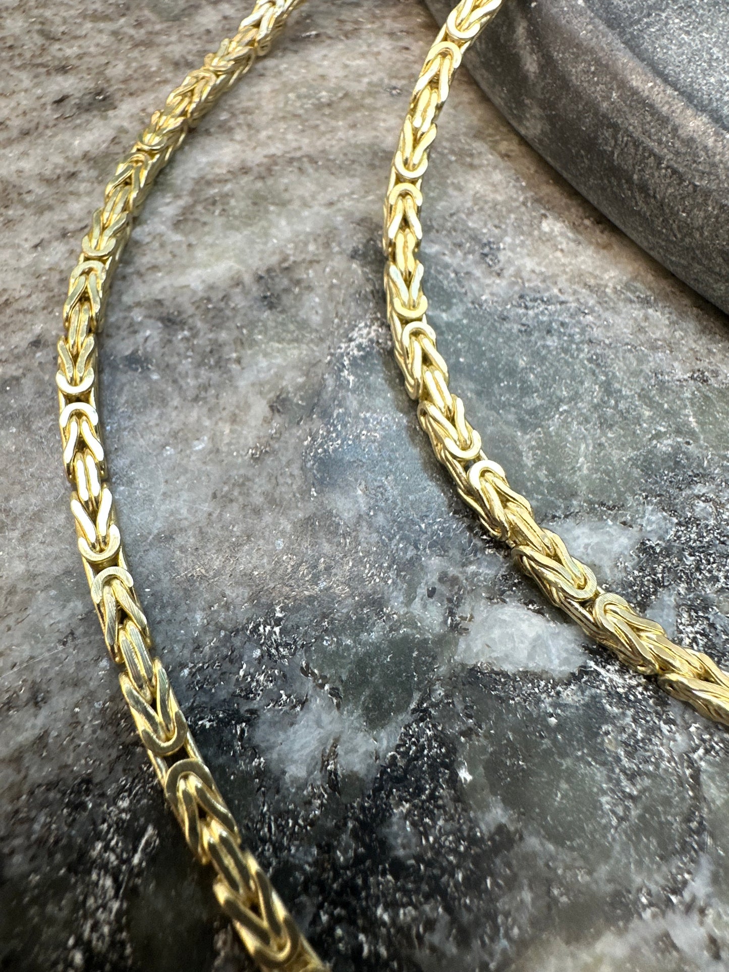 Prachtige 14K Gouden Byzantijnse Koningsketting | 3 mm