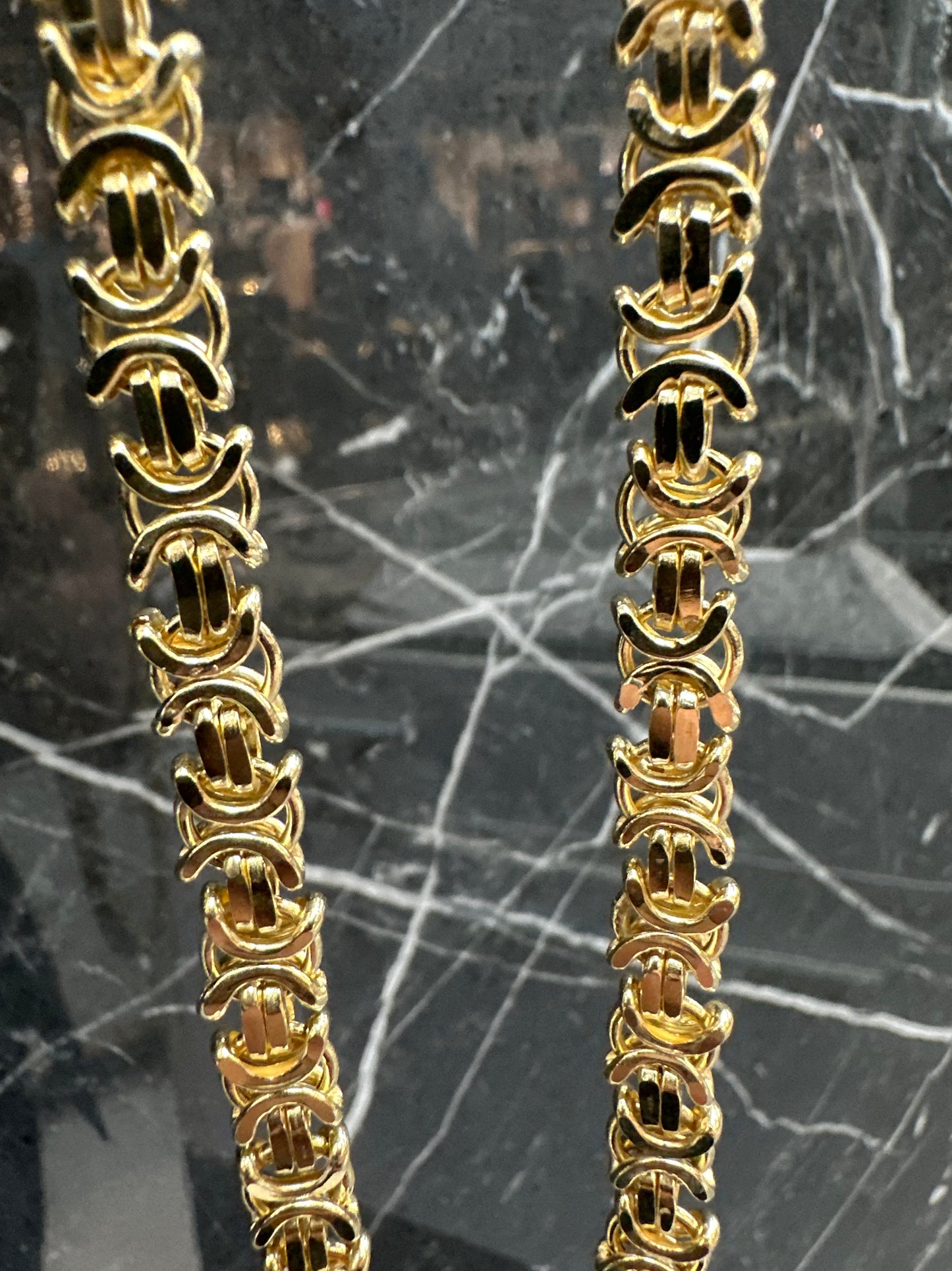 Prachtige 14K Gouden Platte Koningsketting – 70 cm | 7 mm | Stoer & Luxe