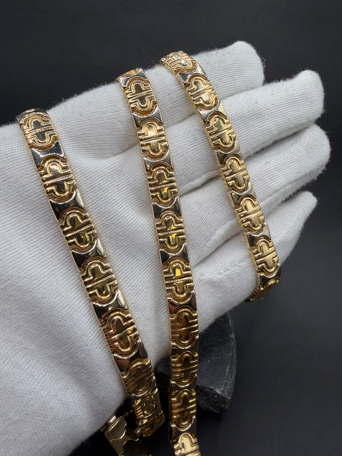 18K Gouden Set met Collier en Armband – 9,3 mm
