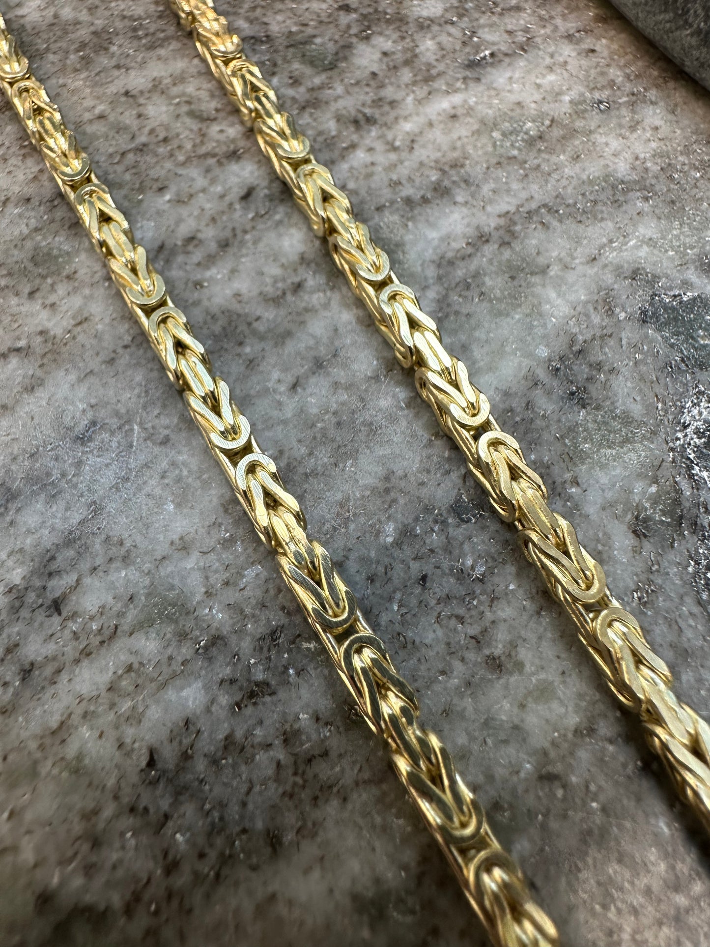 Prachtige 14K Gouden Byzantijnse Koningsketting | 3 mm