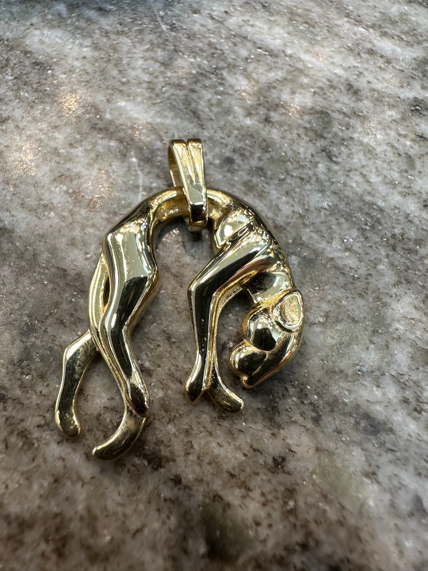 Prachtige 14K Gouden Panter Hanger – 27,1 mm | Krachtig & Luxe Design