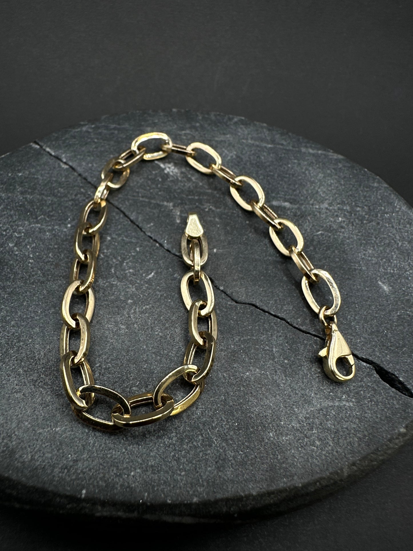 14K Gouden Schakelarmband – 19 cm