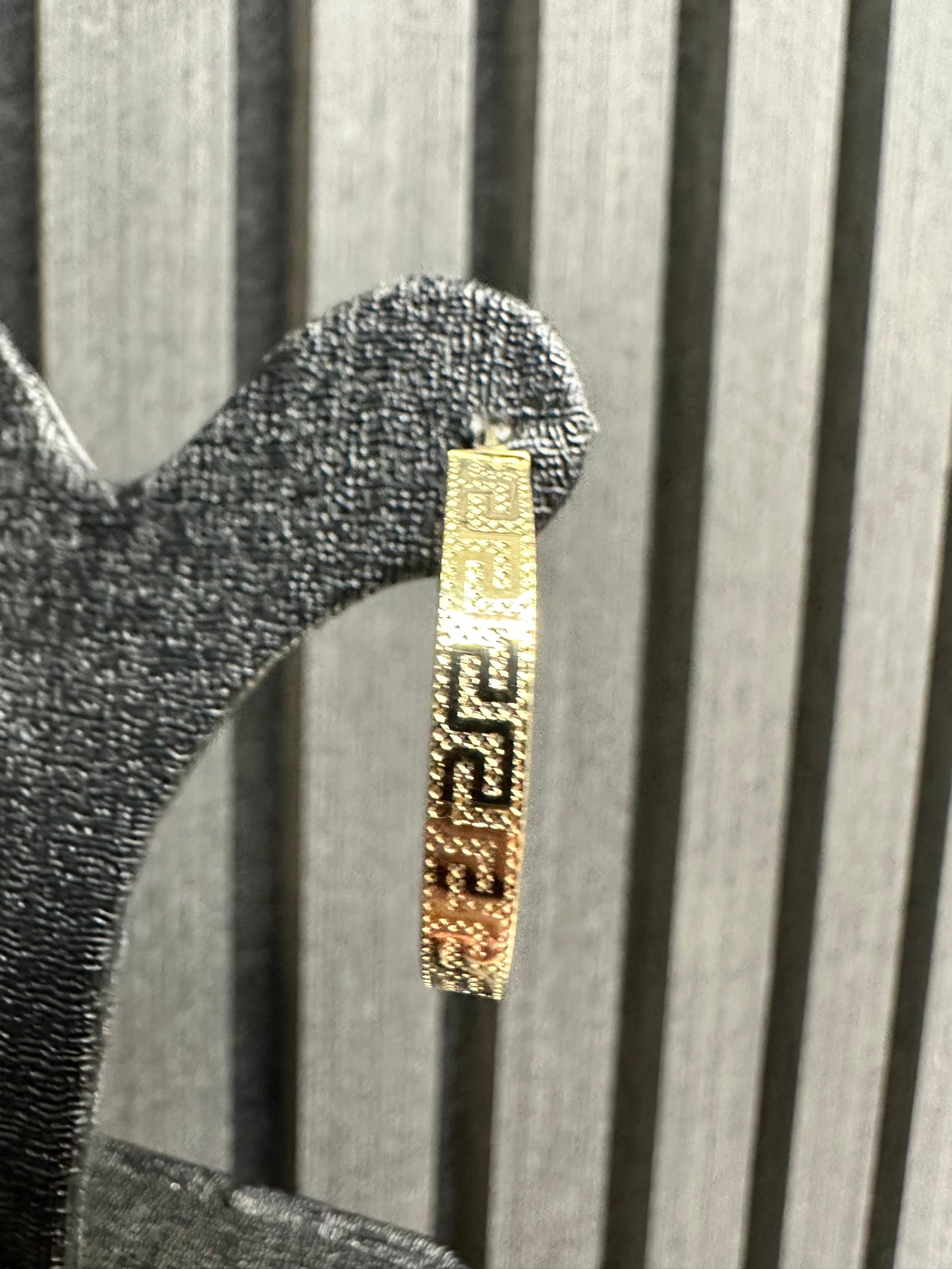 Prachtige 14K Gouden Creolen met Griekse Tekens – 27,8 mm | Tijdloos & Elegant