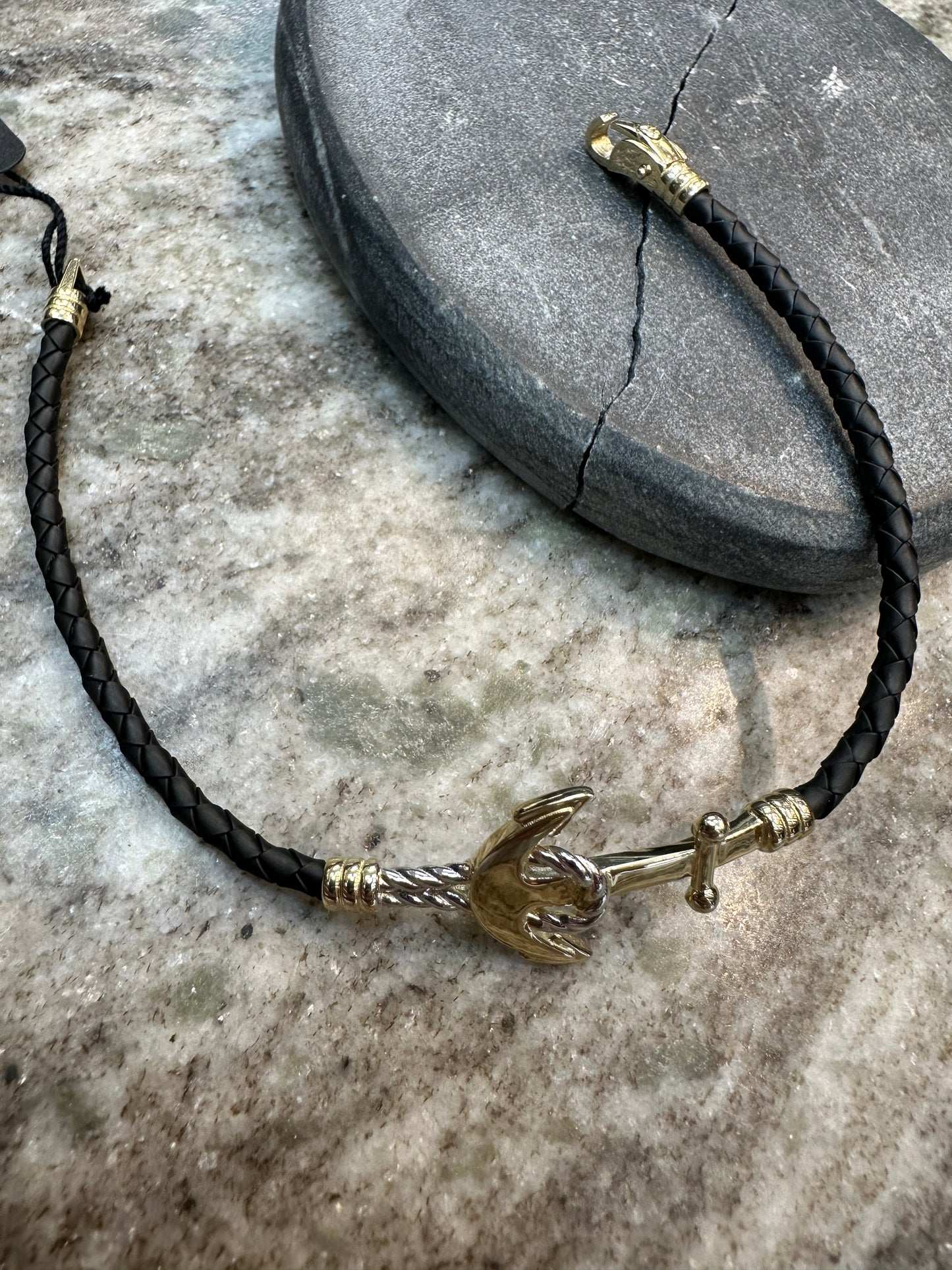 Gouden Anker Armband 14K | Bicolor