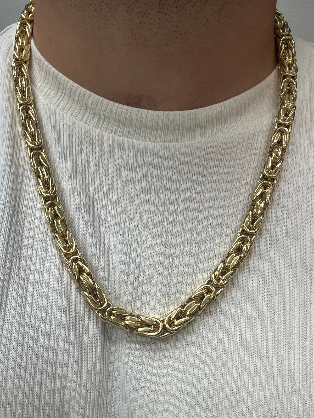 14K Gouden BOMBASTIC Koningsketting – 10 mm – 70 cm