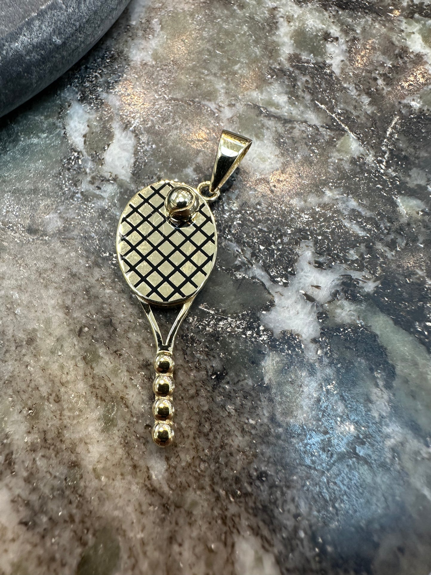 14K Gouden Tennis Padel Hanger