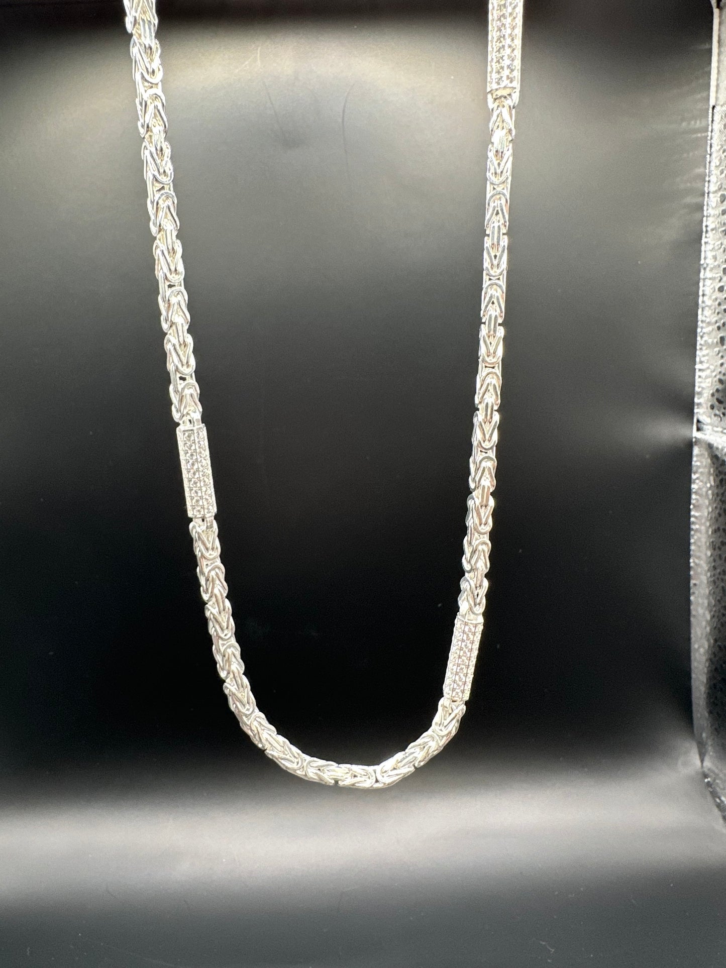 Prachtige 925 Zilveren Iced Koningsketting – 70 cm | 4,5 mm |