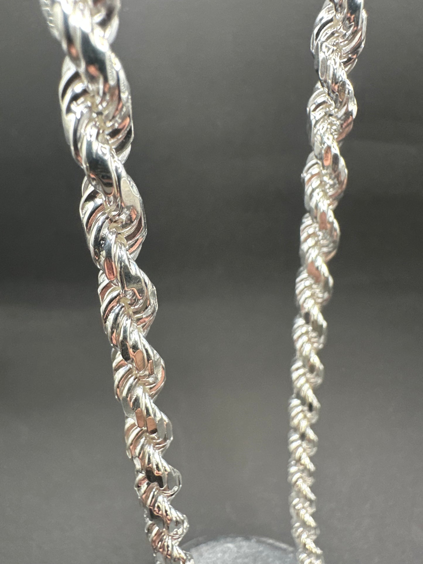925 Zilveren Diamond Cut Rope Chain – Made in Italy
