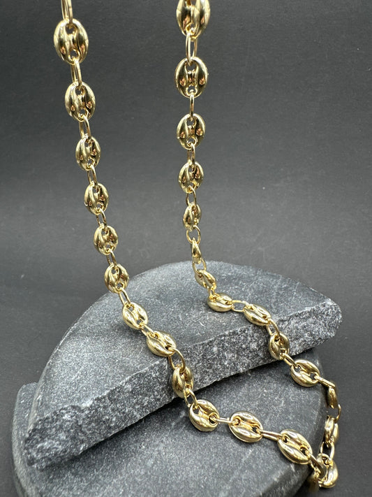 14K Gouden Koffiebonen Ketting