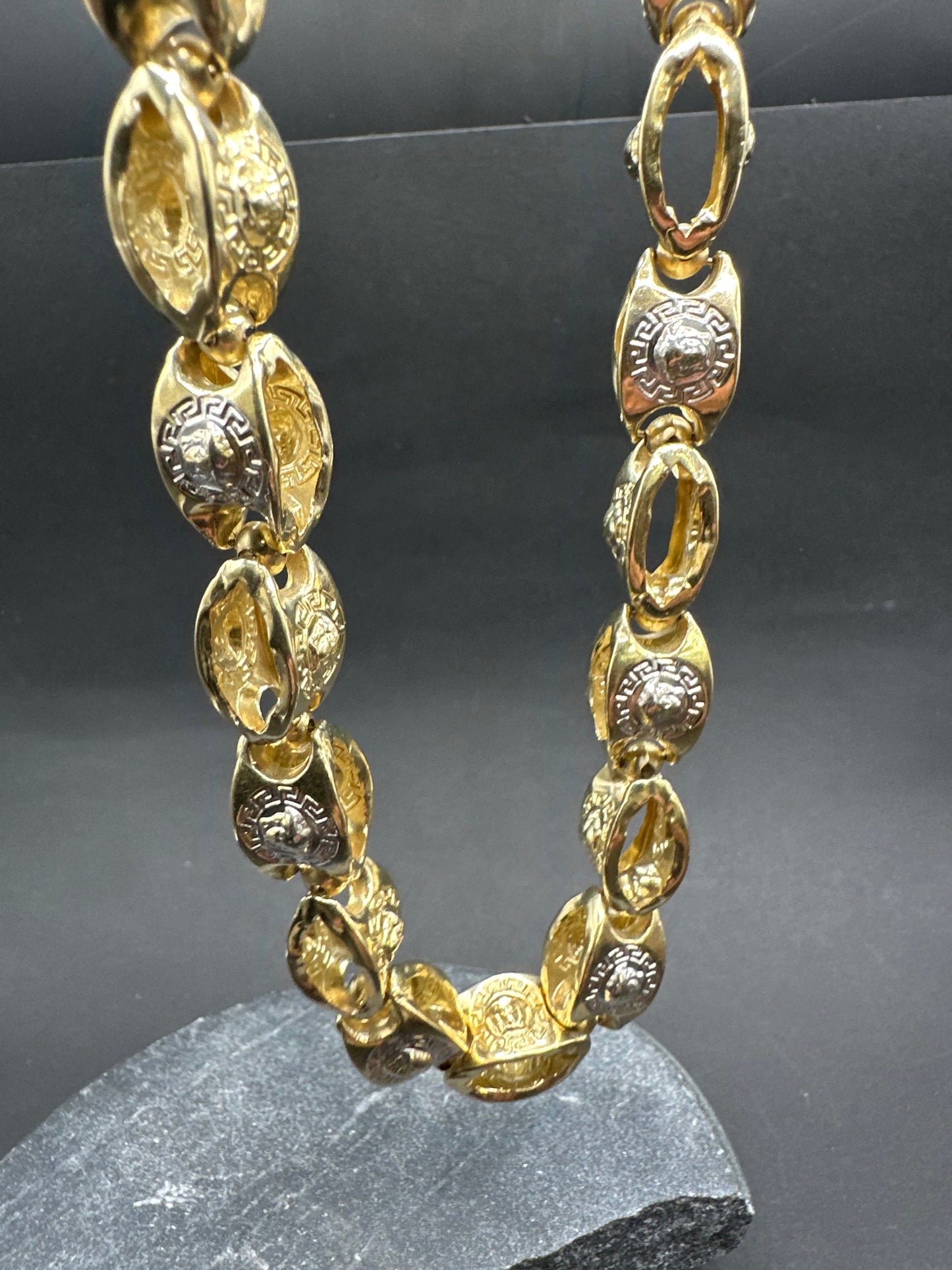14K Gouden Medusa Ketting – 65 cm