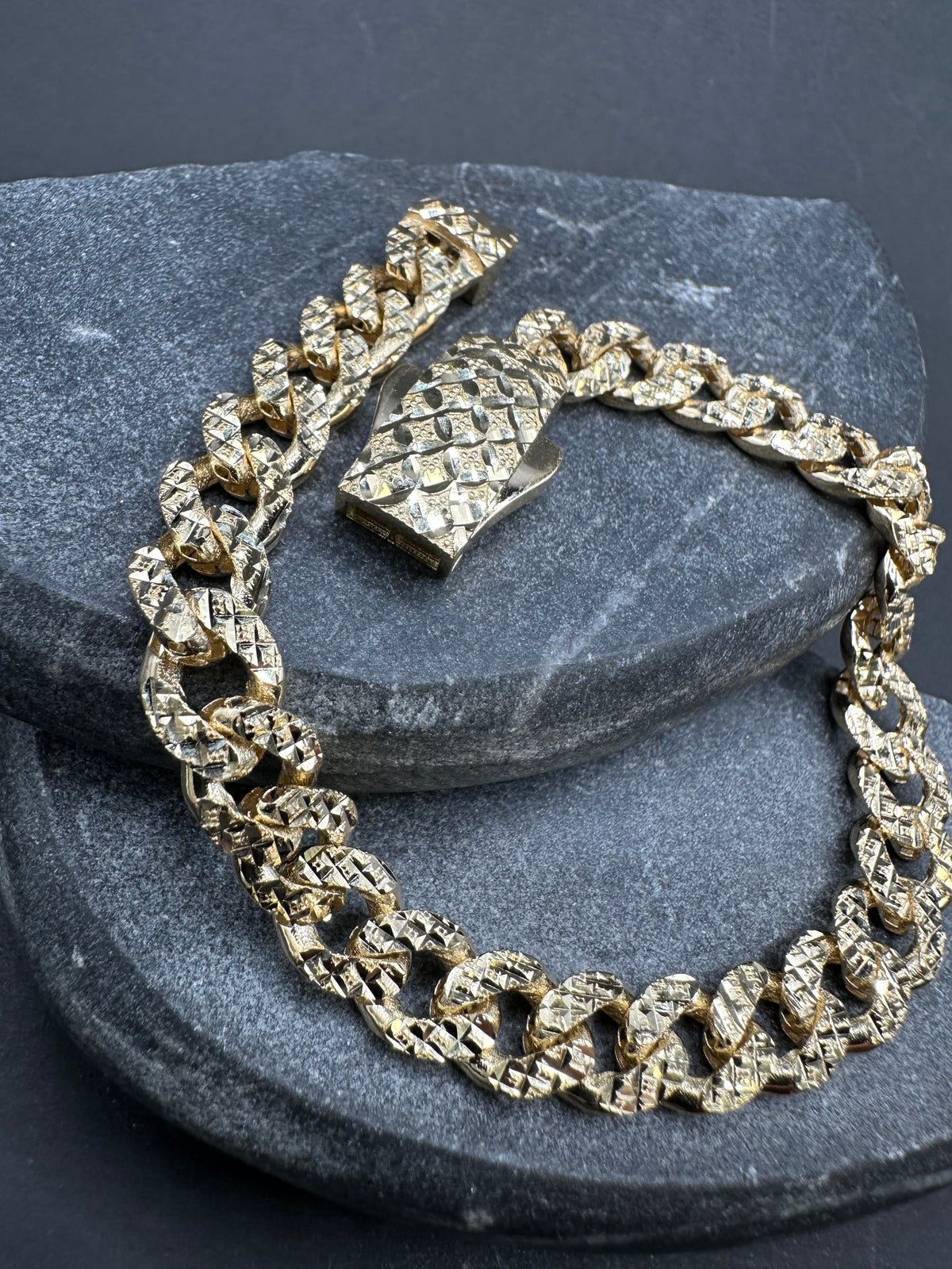 14K Gouden Diamond Cut Cubaanse Armband – 20 cm | 7,5 mm
