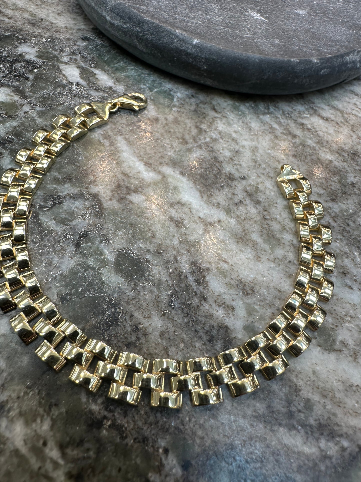Prachtige 14K Gouden Roleks Armband – 19 cm | 8 mm